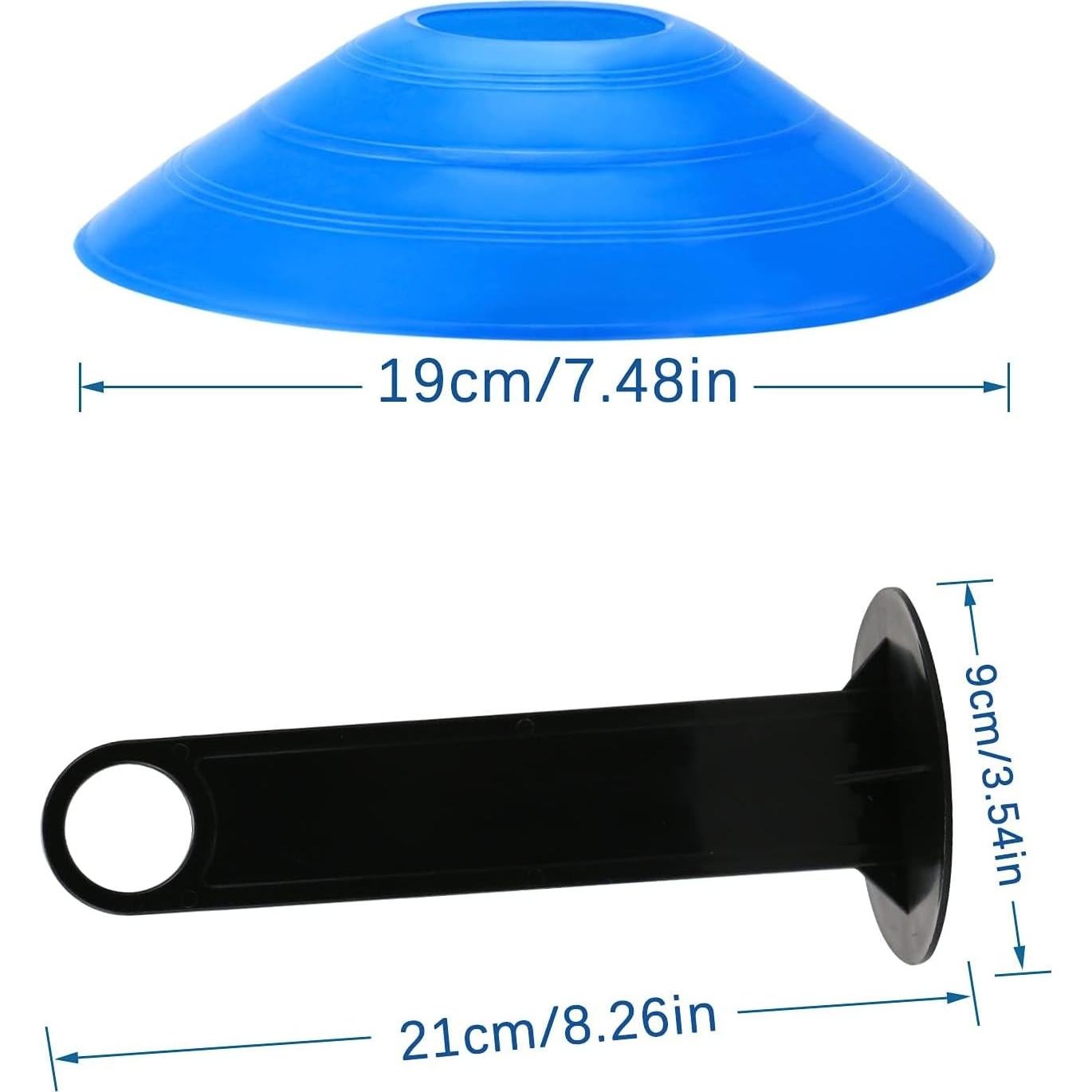 60 Conos de Agilidad Faxco para Entrenamiento Deportivo - 6 Colores