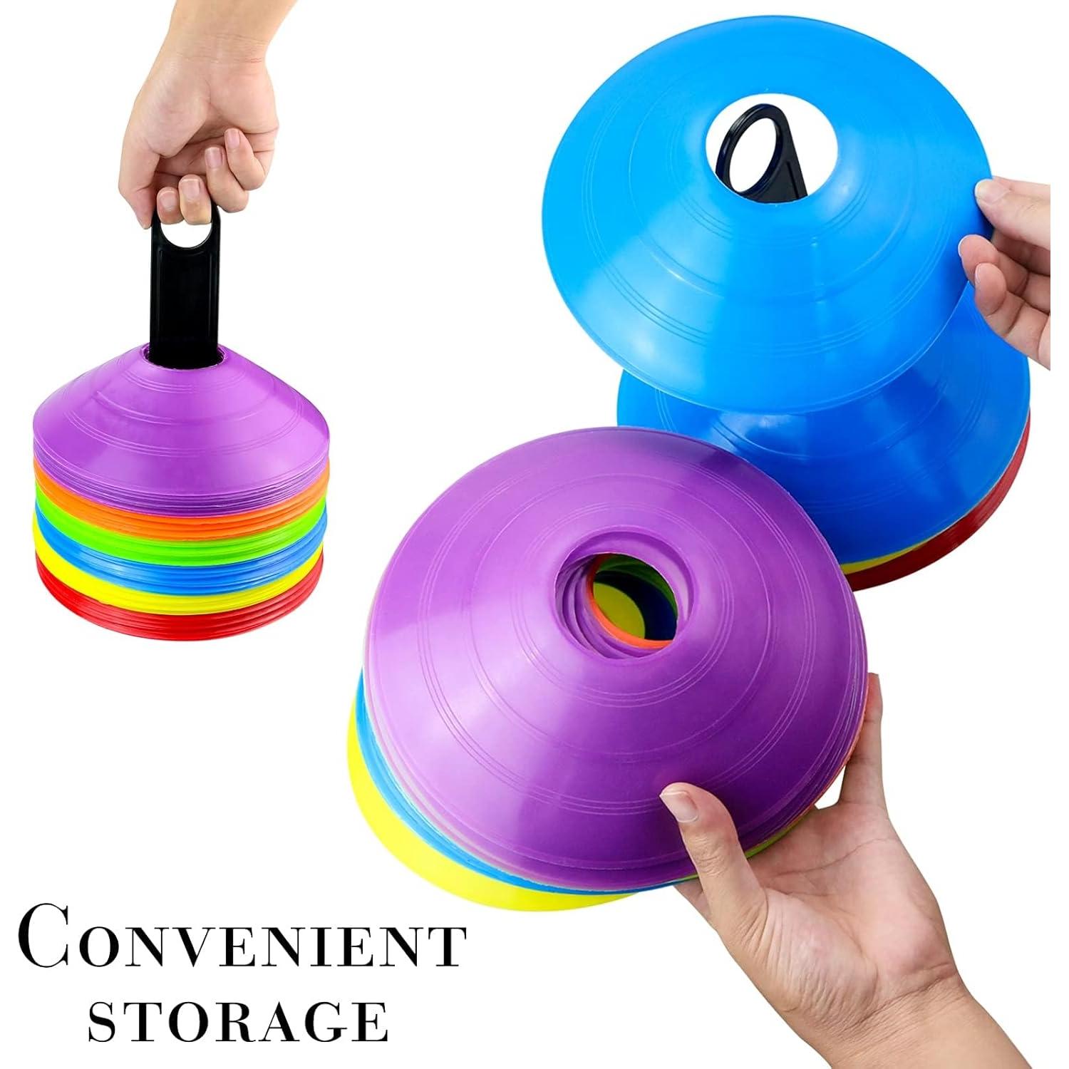 60 Conos de Agilidad Faxco para Entrenamiento Deportivo - 6 Colores