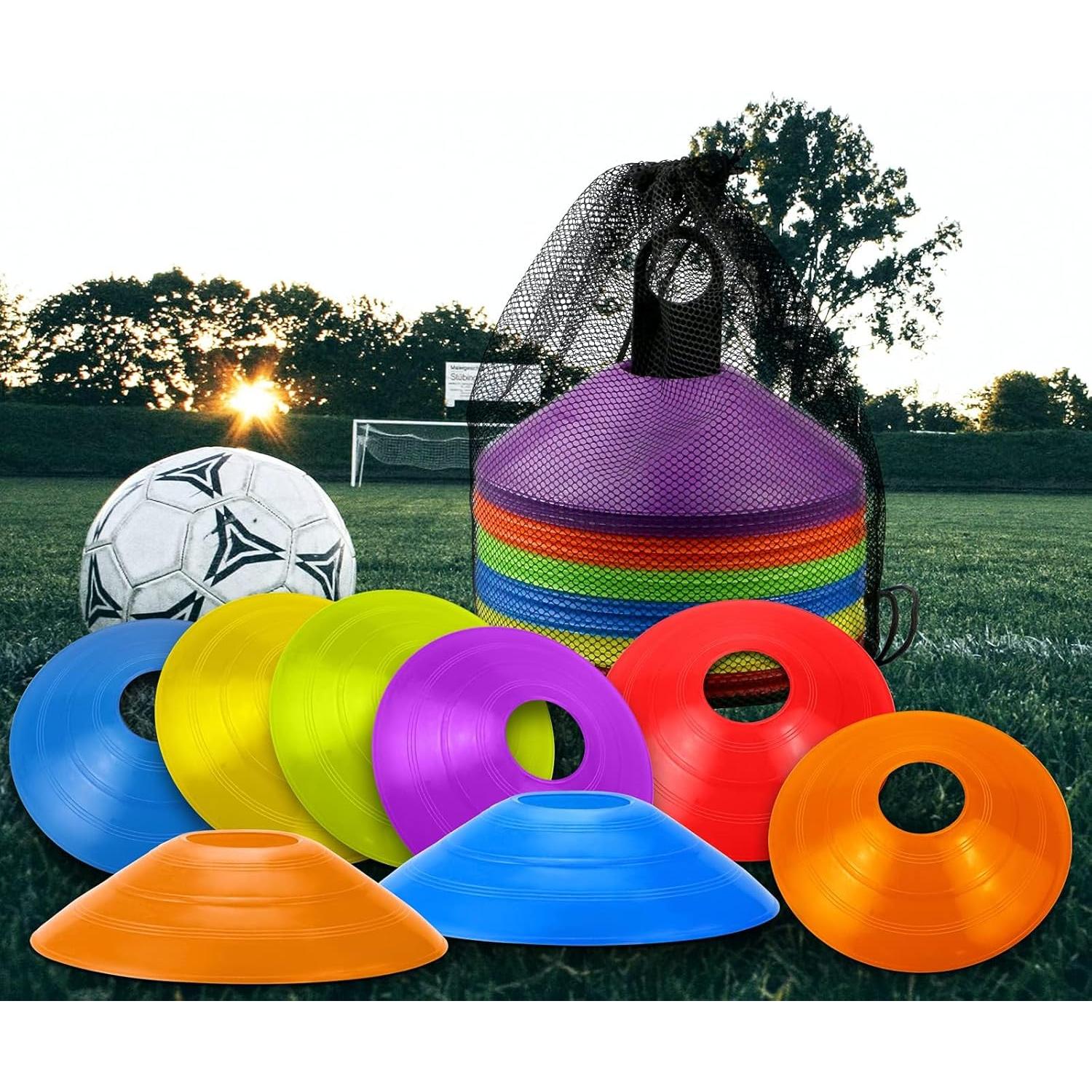 60 Conos de Agilidad Faxco para Entrenamiento Deportivo - 6 Colores