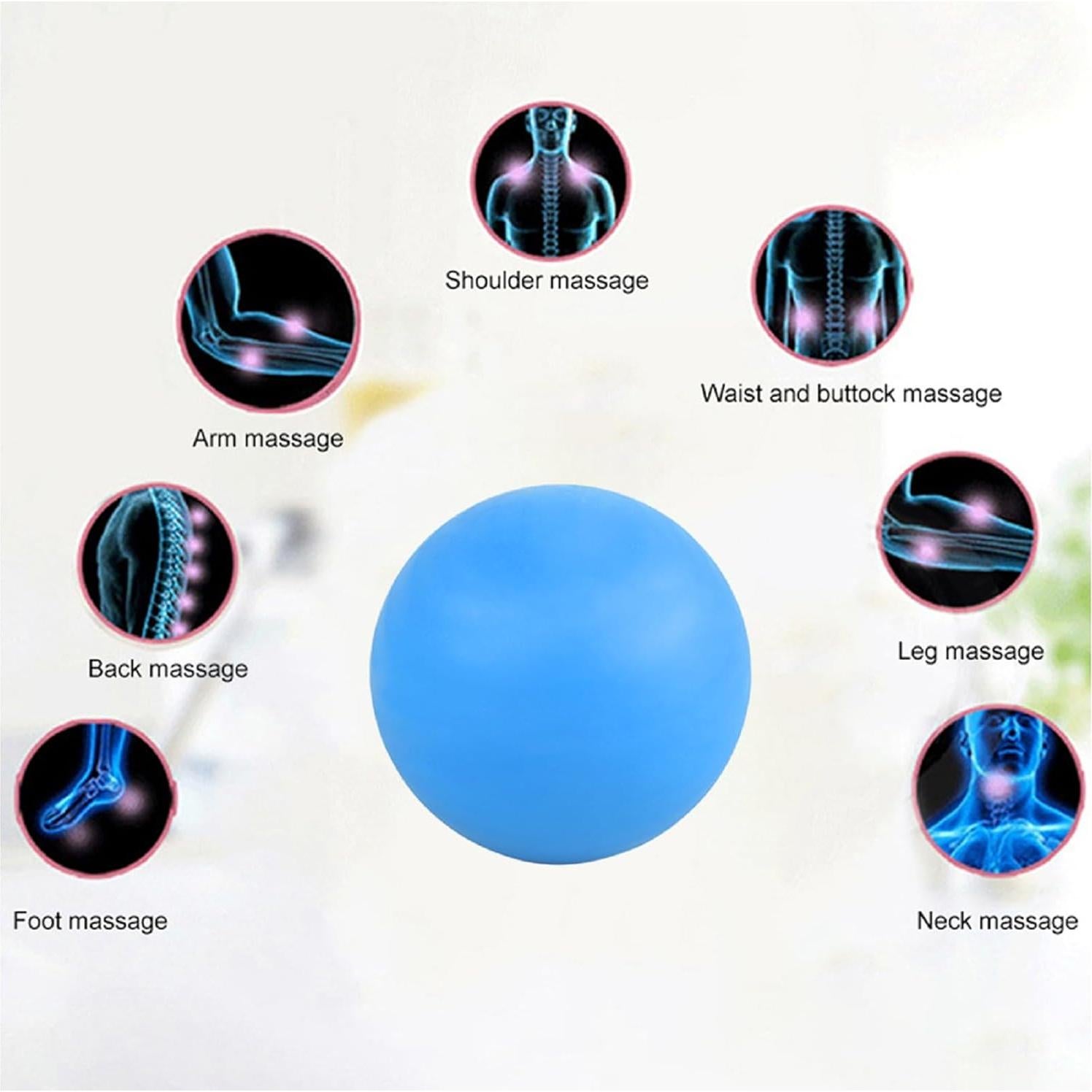 Bola de Masaje WOVTE 6.3 cm para Alivio Muscular y Yoga