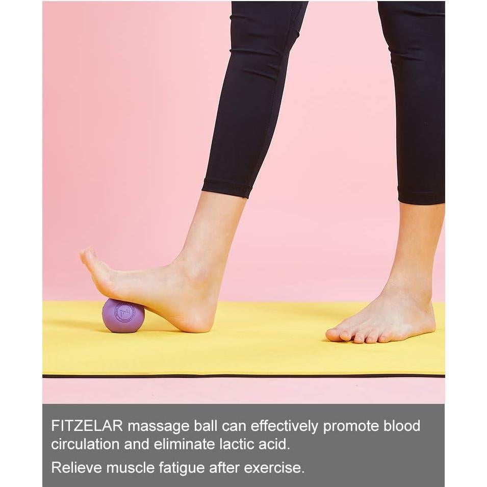 Pelota de Masaje Lacrosse FITZELAR 6.5 cm Alivio Dolor Muscular