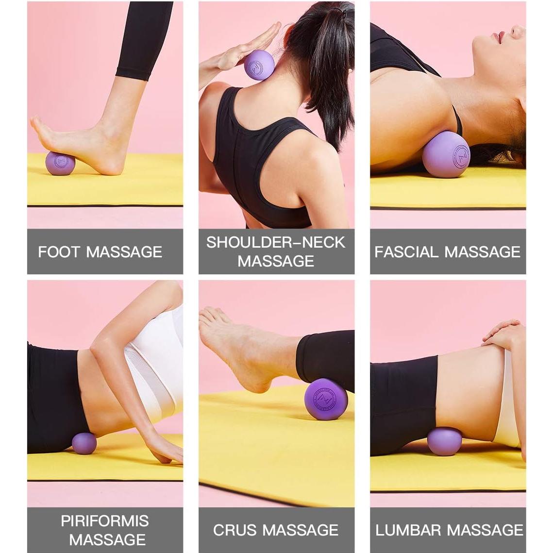 Pelota de Masaje Lacrosse FITZELAR 6.5 cm Alivio Dolor Muscular