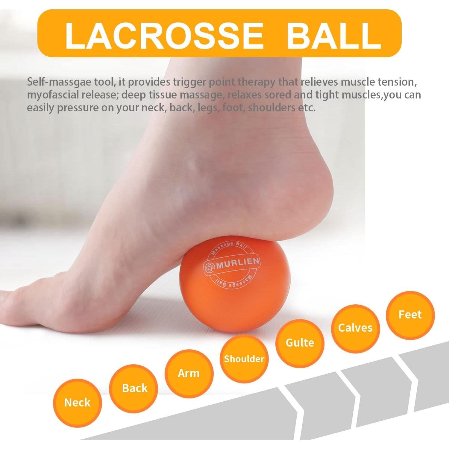 Bola de Masaje MURLIEN Naranja 6 cm para Alivio Muscular