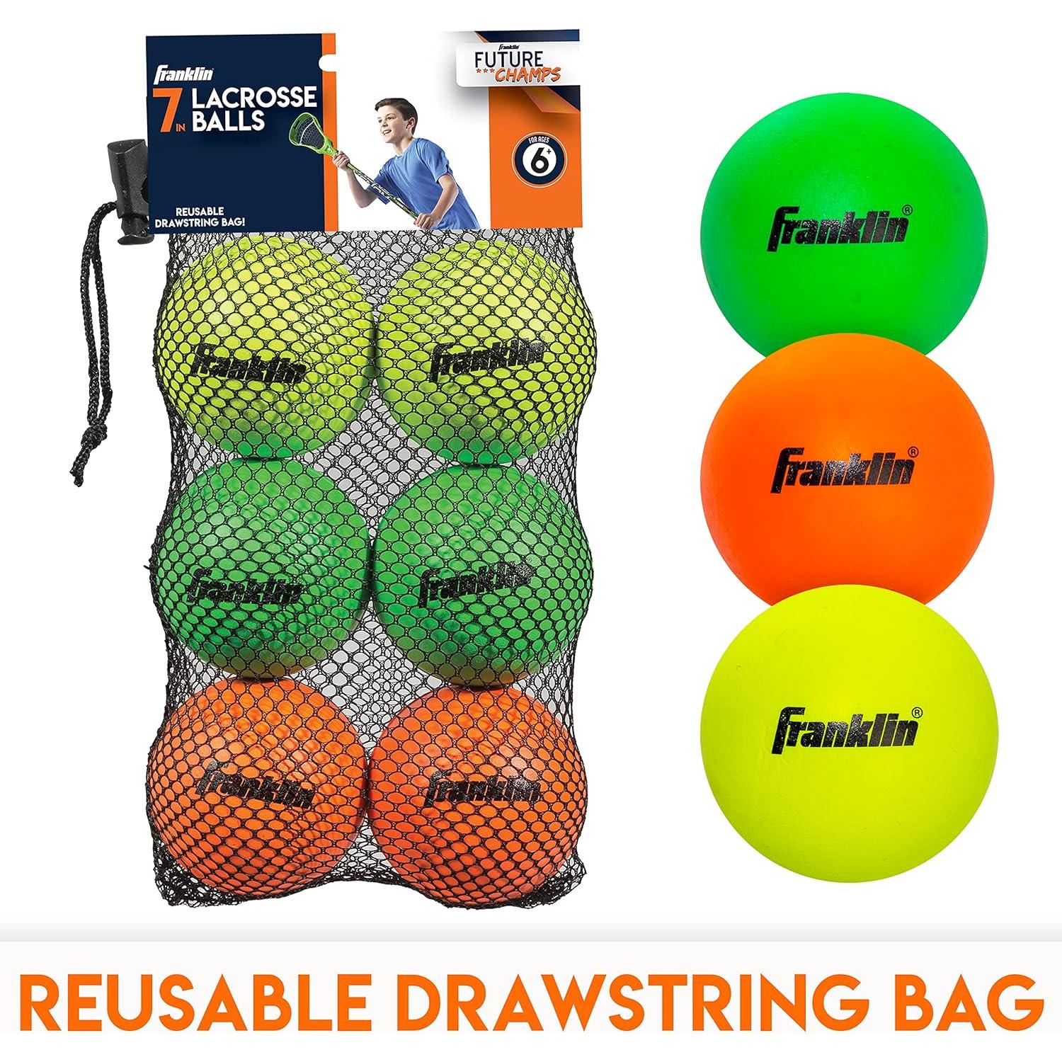 Pelotas de Lacrosse Franklin Sports - Paquete de 6 para Niños
