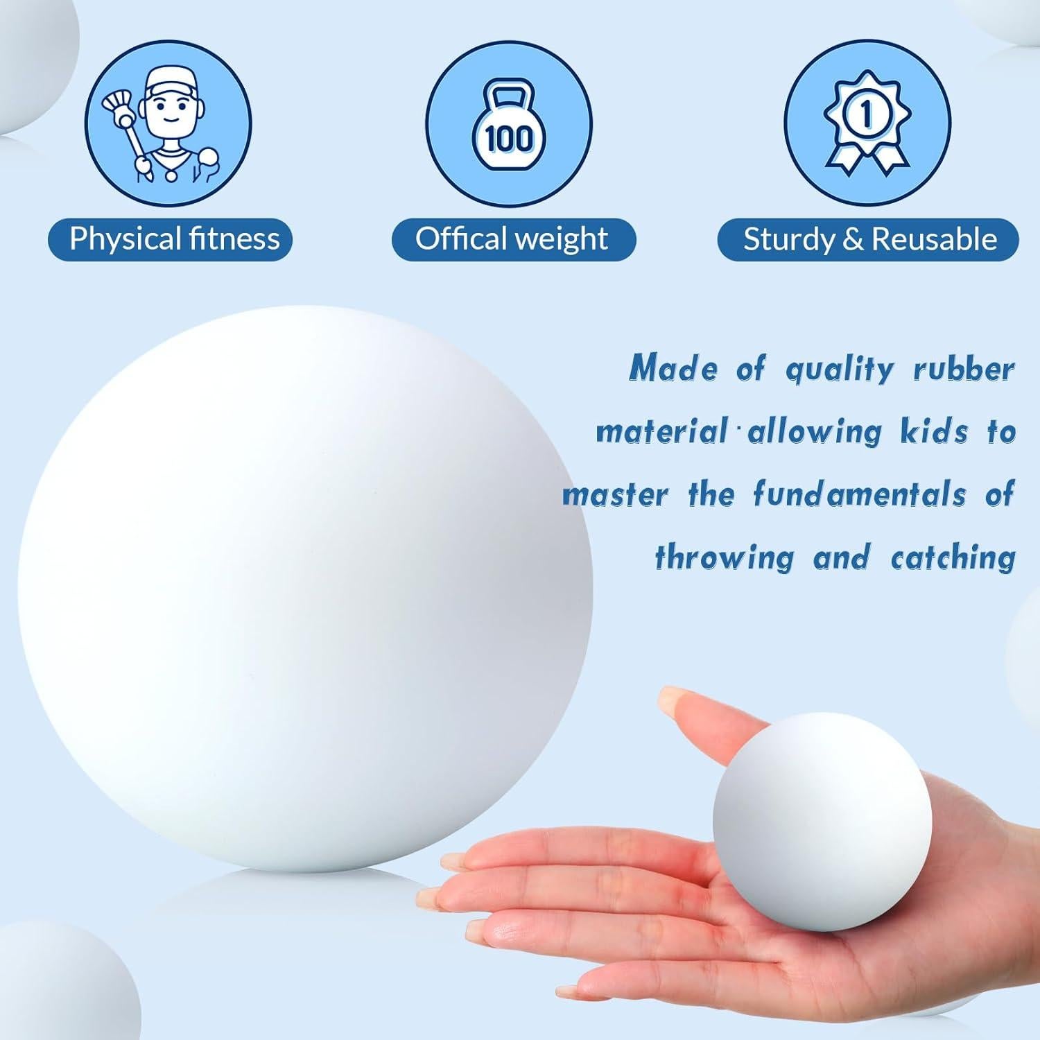 Pelotas de Lacrosse Sosation 50 Piezas 6.35 cm Goma Suave