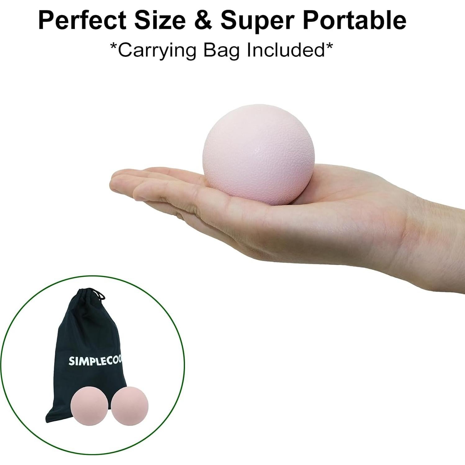 Pelotas de Masaje Terapéutico SIMPLECOOL Rosa - 2 Piezas