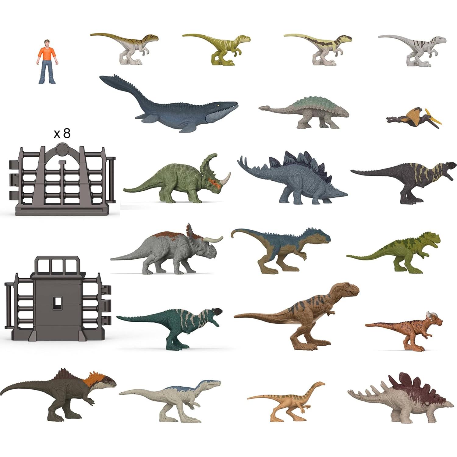 Calendario de Adviento Jurassic World 2024 Mattel 30 Juguetes