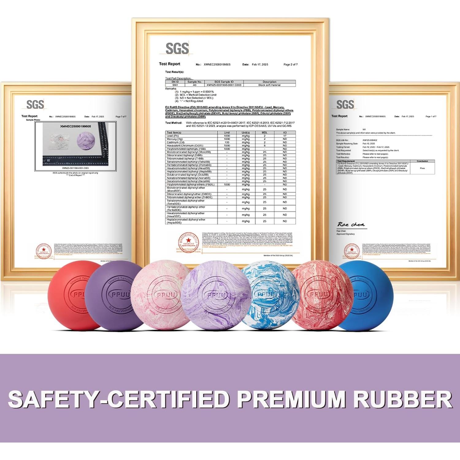 Pelota de Masaje Miofascial PPUU 6.35 cm Color Púrpura