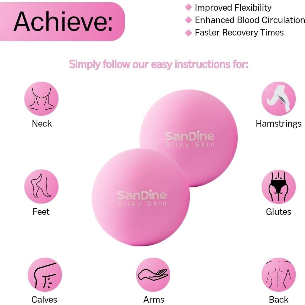 Pelotas de Masaje Lacrosse Sandine 2Pack Rosa - Alivio Muscular