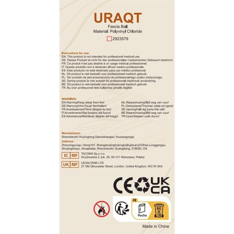 Juego de Pelotas de Masaje URAQT 2 Piezas para Terapia Física