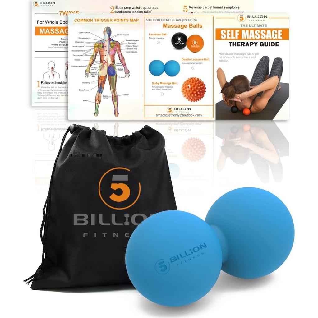 Bola de Masaje Doble 5BILLION FITNESS - Cacahuate 12.7 cm