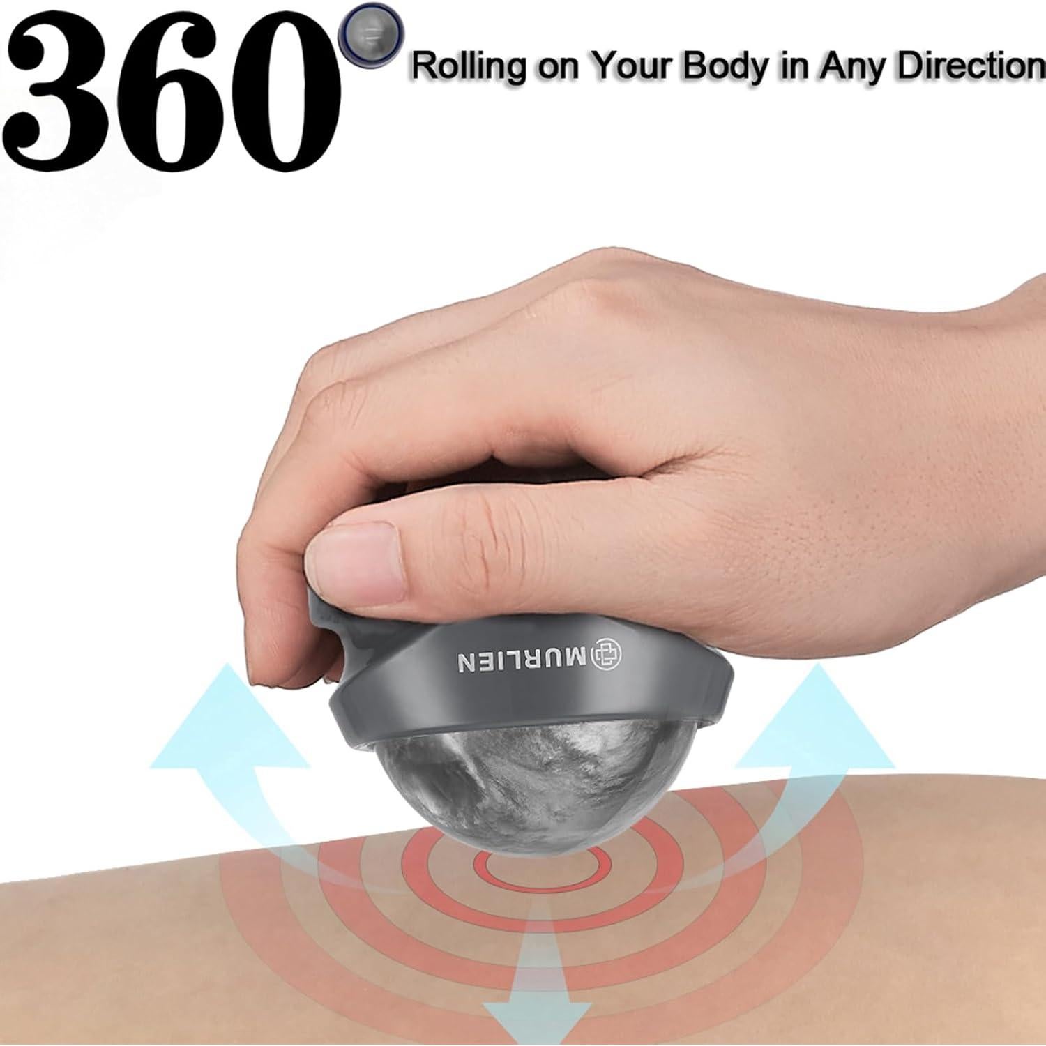 Bola de Masaje MURLIEN Gris 6.5cm Alivio Muscular Manual