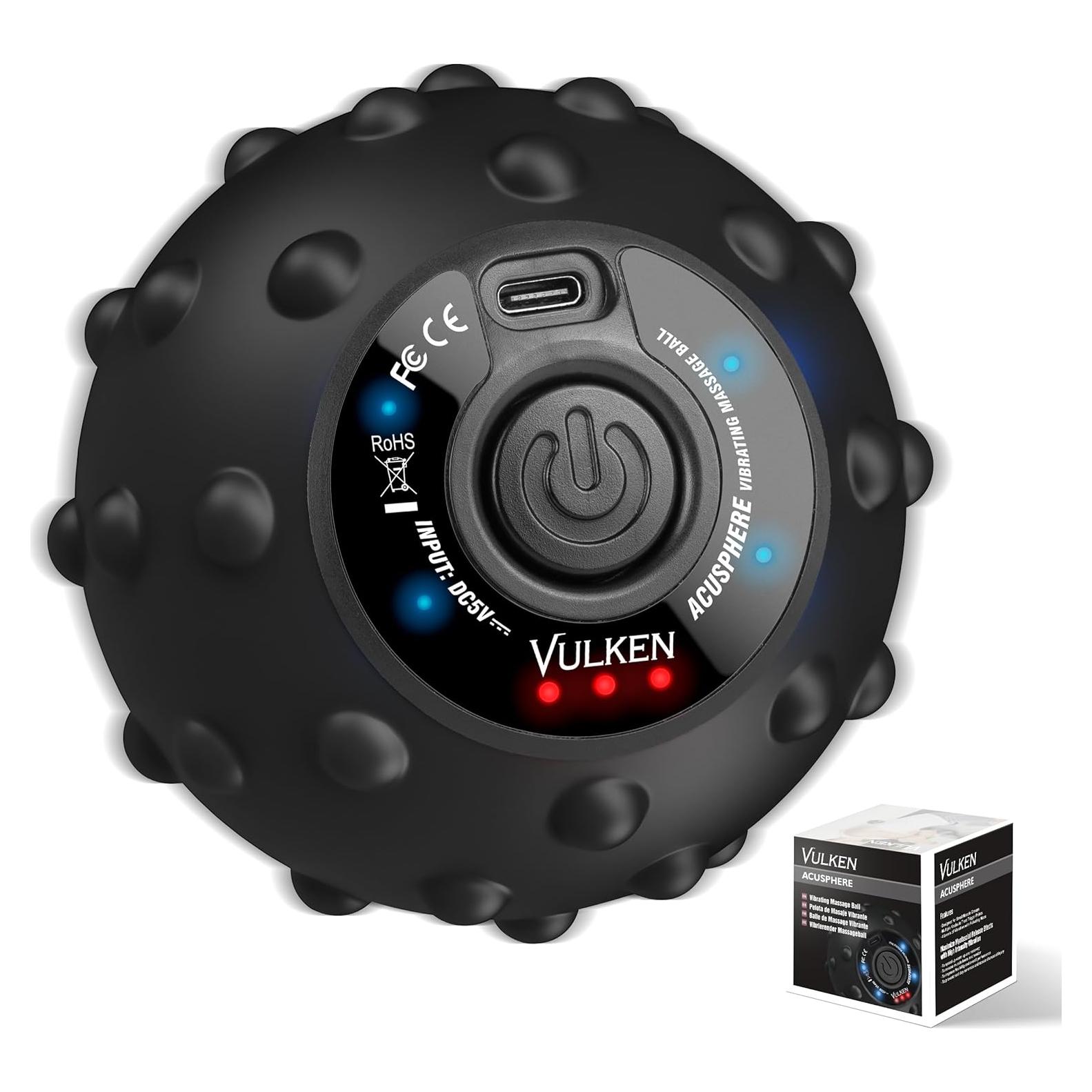 Bola de Masaje Vibrante VULKEN Acusphere 9.5 cm USB Alivio Dolor