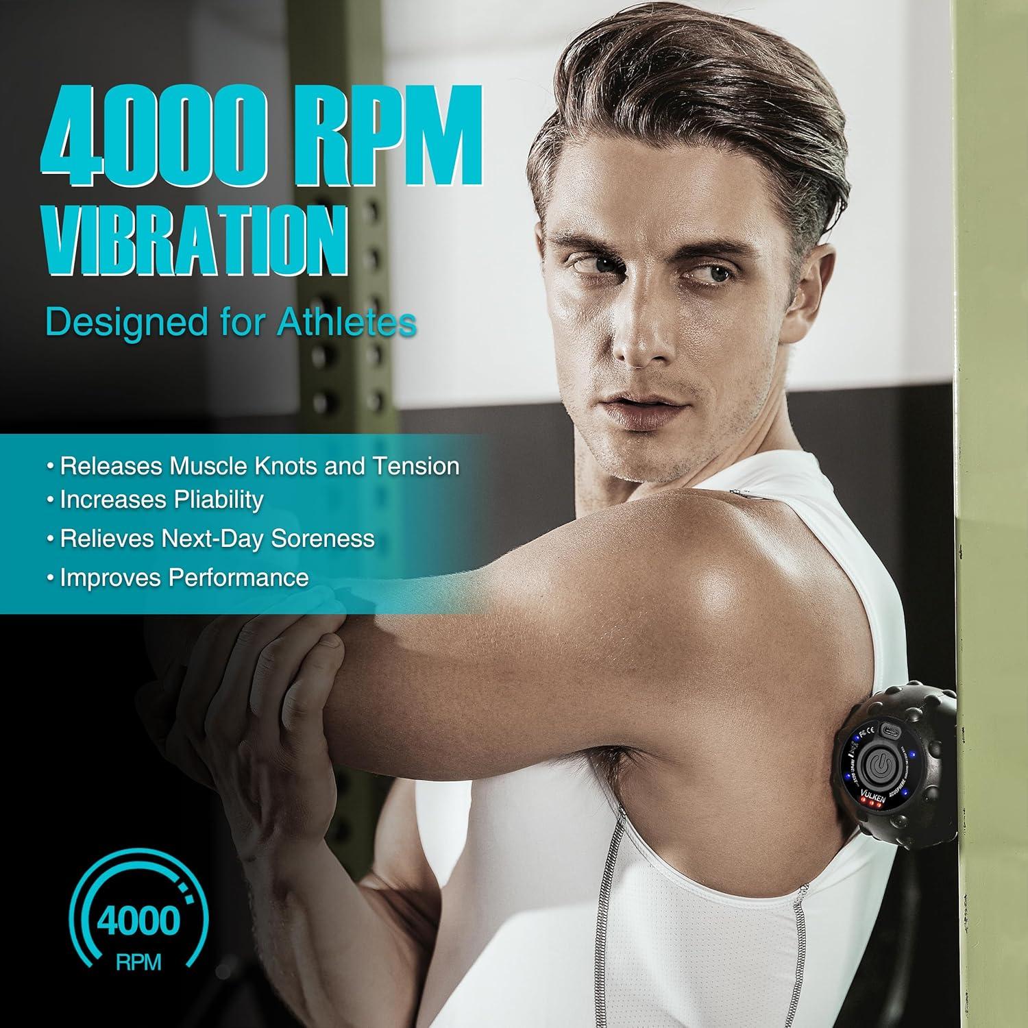 Bola de Masaje Vibrante VULKEN Acusphere 9.5 cm USB Alivio Dolor