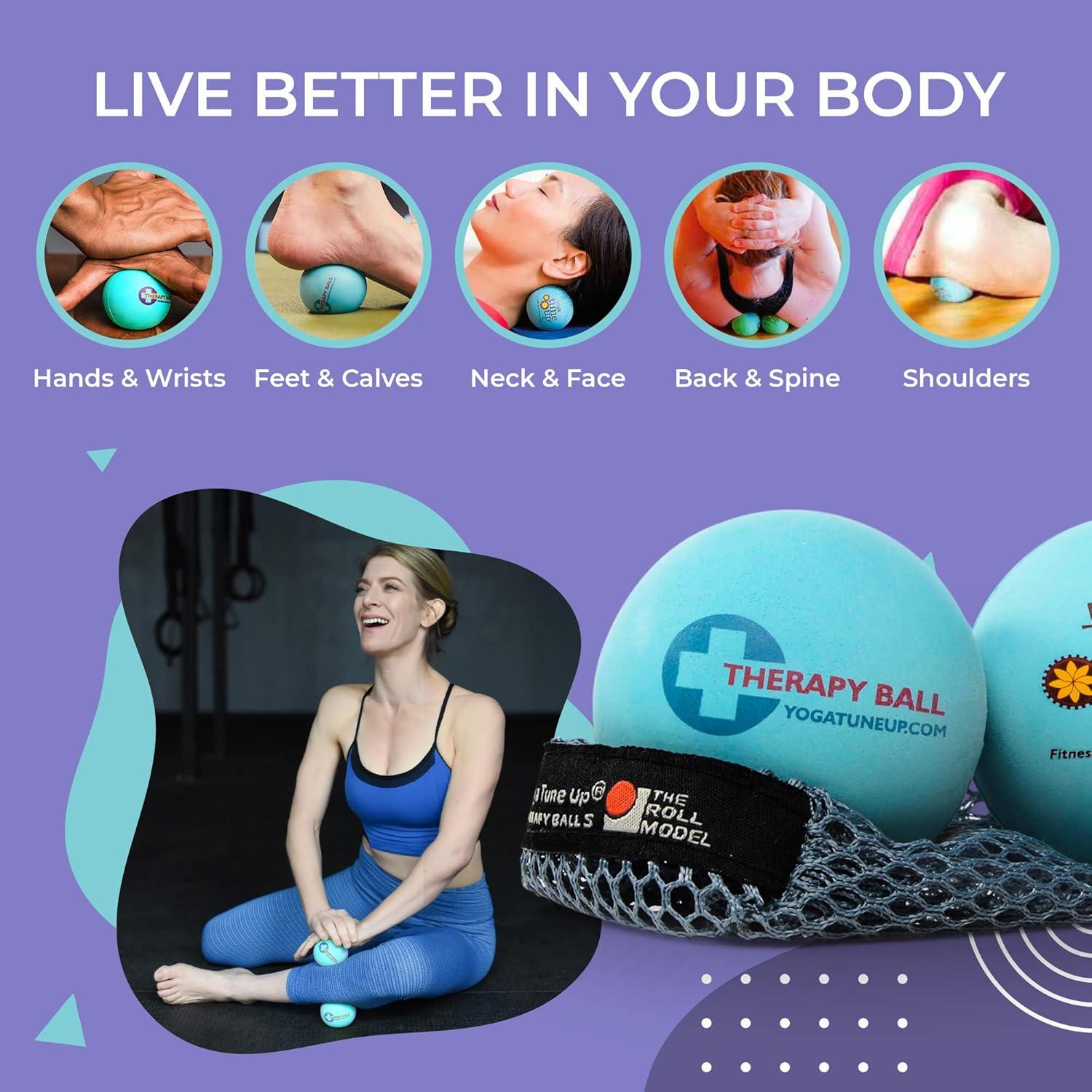 Bolas de Masaje Terapéutico Yoga Tune Up - 2.5" Azul Acuático