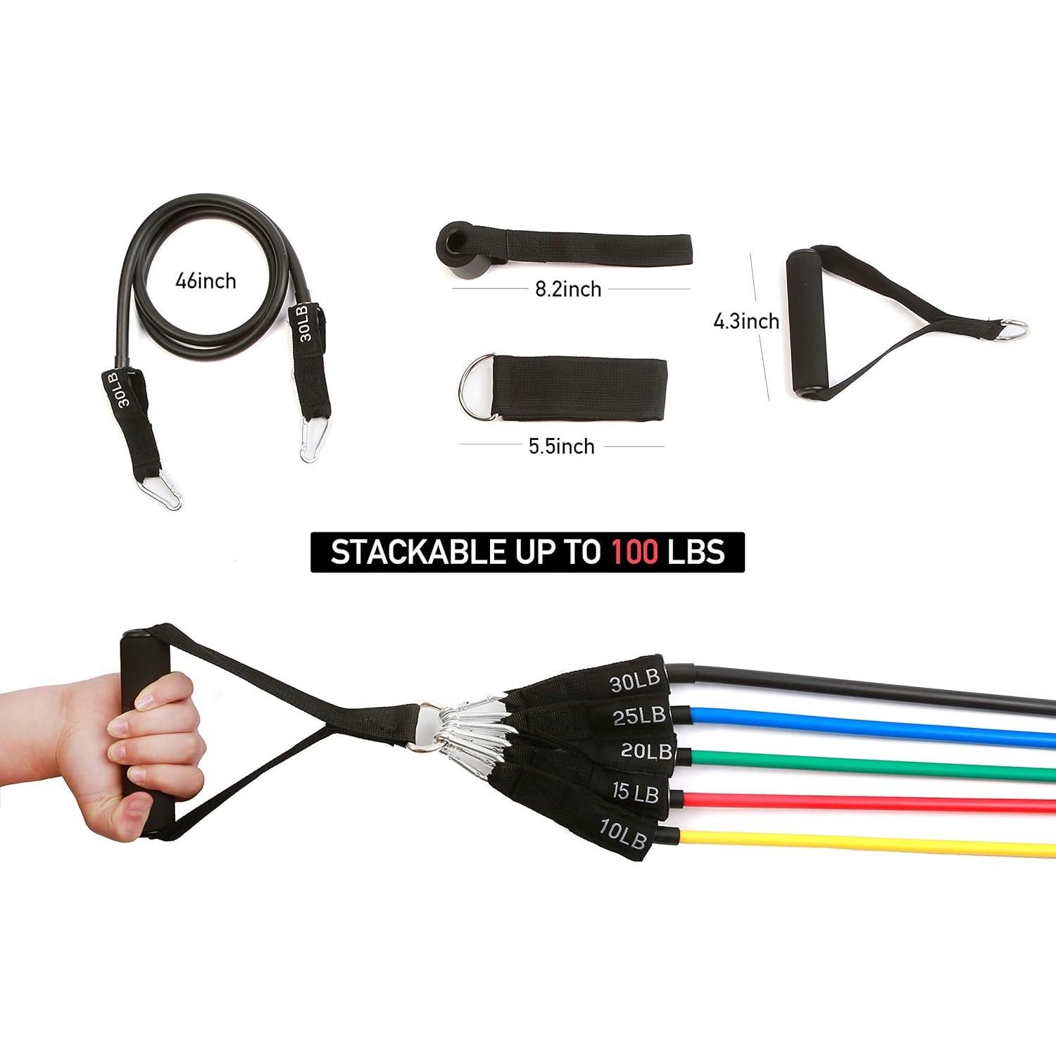 Conjunto de Bandas de Resistencia FLEXI MUSCLES 100 LBS