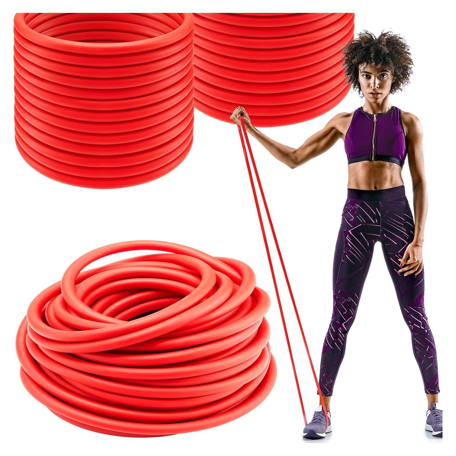 Rollo de Tubos de Resistencia Wesnoy 15.25m TPE Ligero Rojo