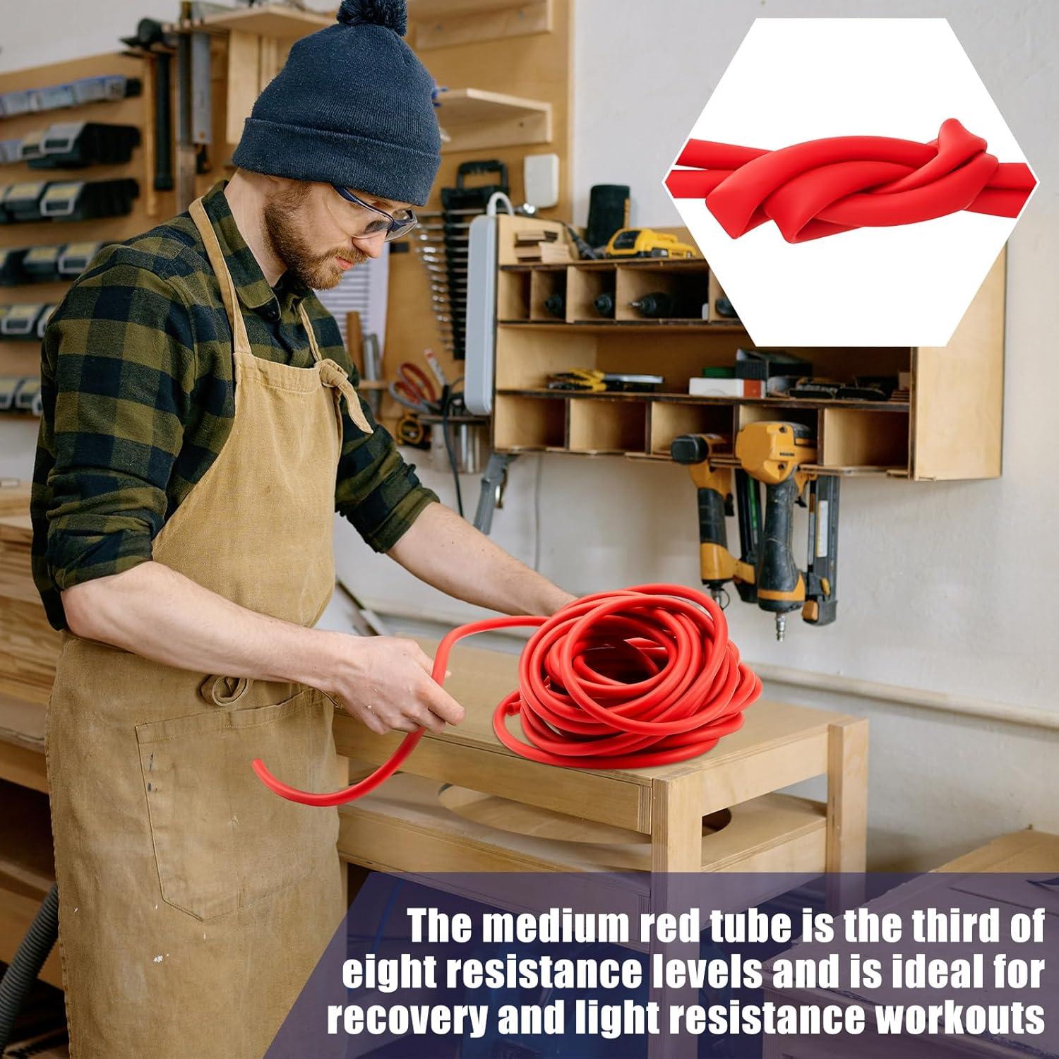 Rollo de Tubos de Resistencia Wesnoy 15.25m TPE Ligero Rojo