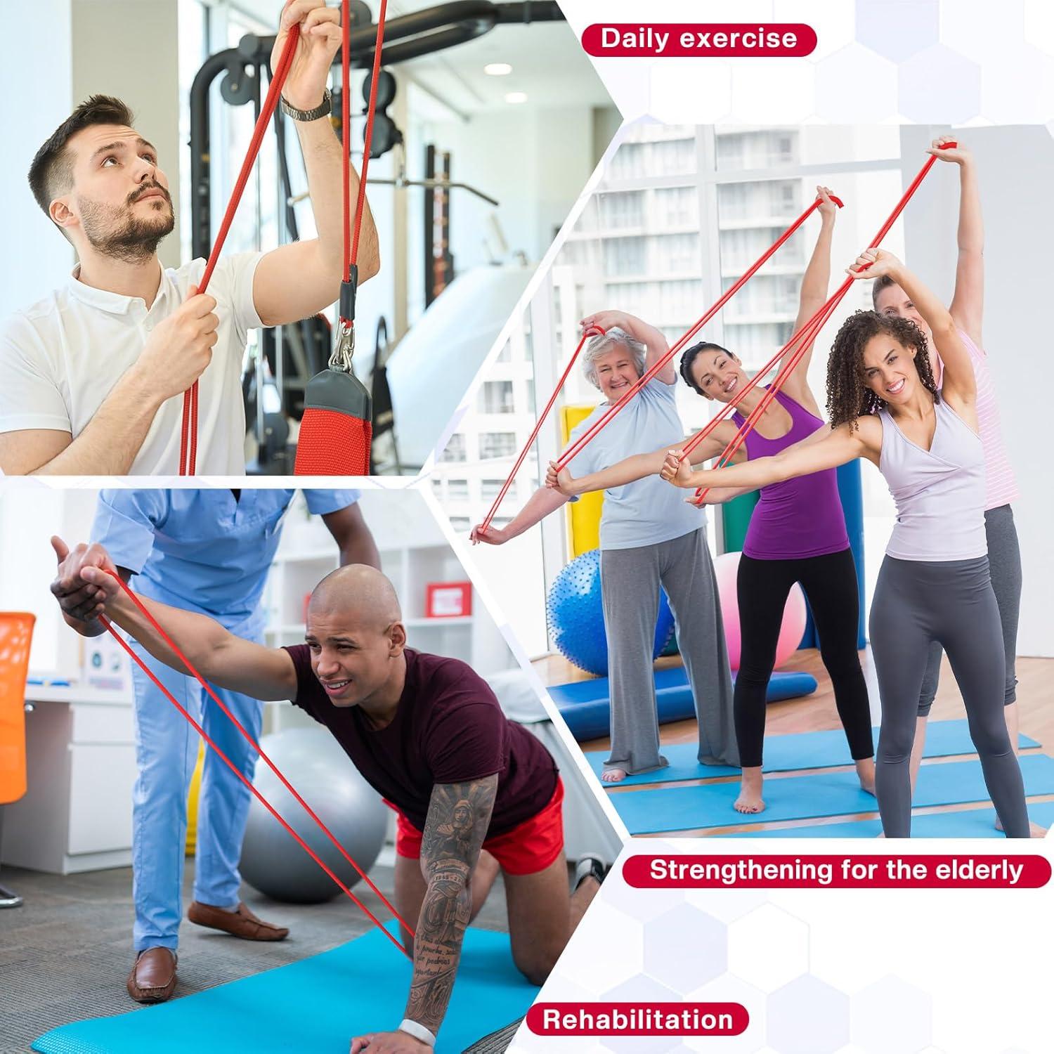 Rollo de Tubos de Resistencia Wesnoy 15.25m TPE Ligero Rojo