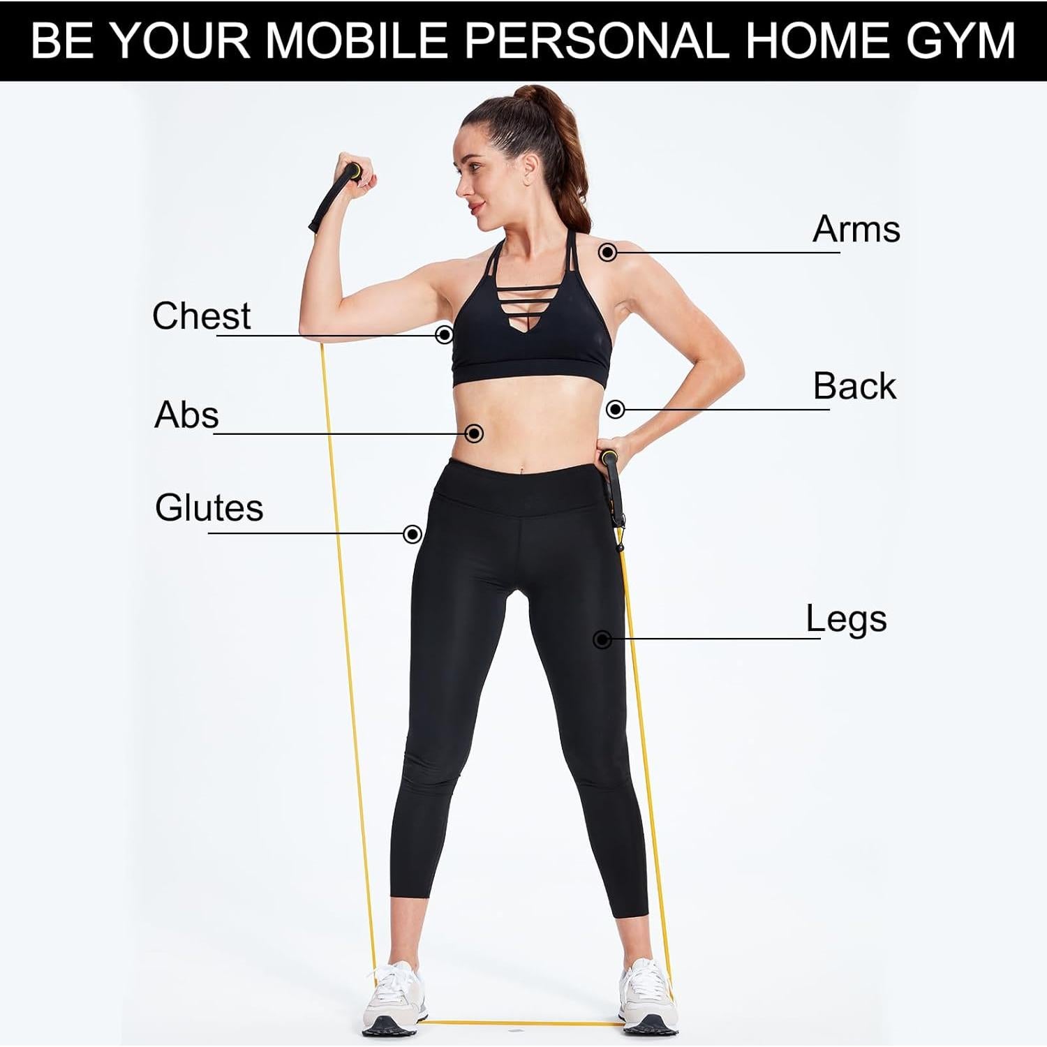 Bandas de Resistencia ZHIAMZ Ajustables con Mangos - 4 Niveles