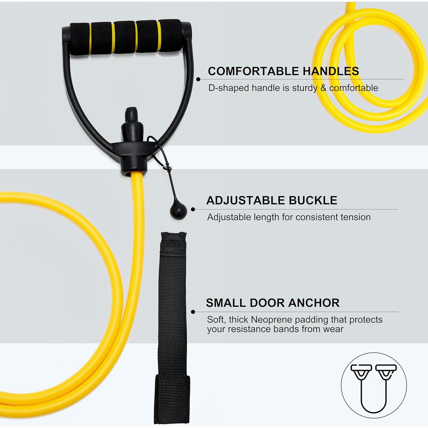 Bandas de Resistencia ZHIAMZ Ajustables con Mangos - 4 Niveles