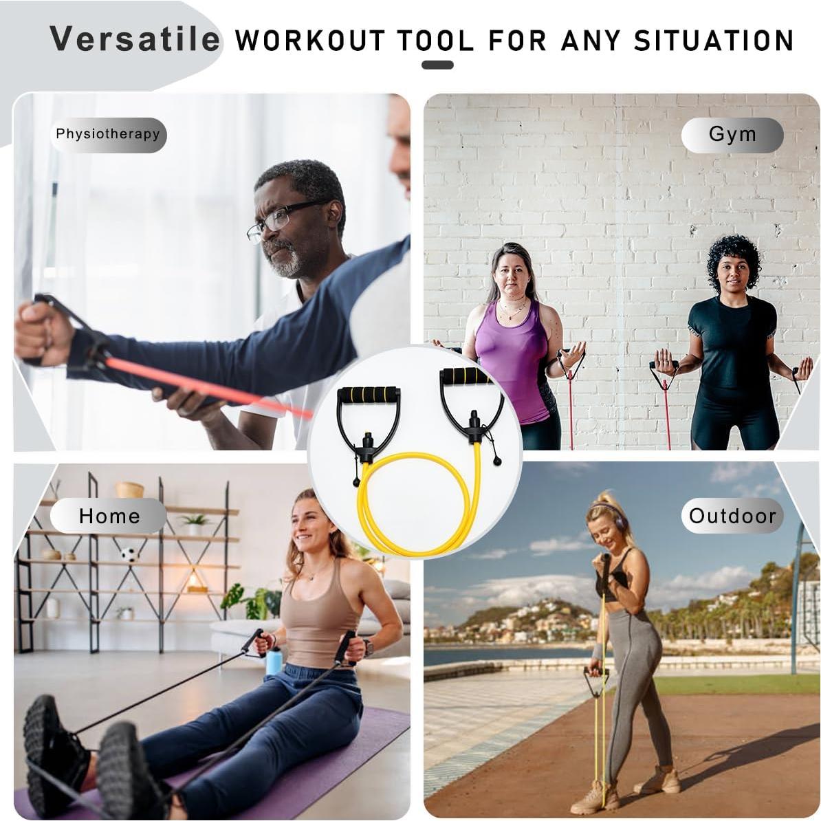 Bandas de Resistencia ZHIAMZ Ajustables con Mangos - 4 Niveles