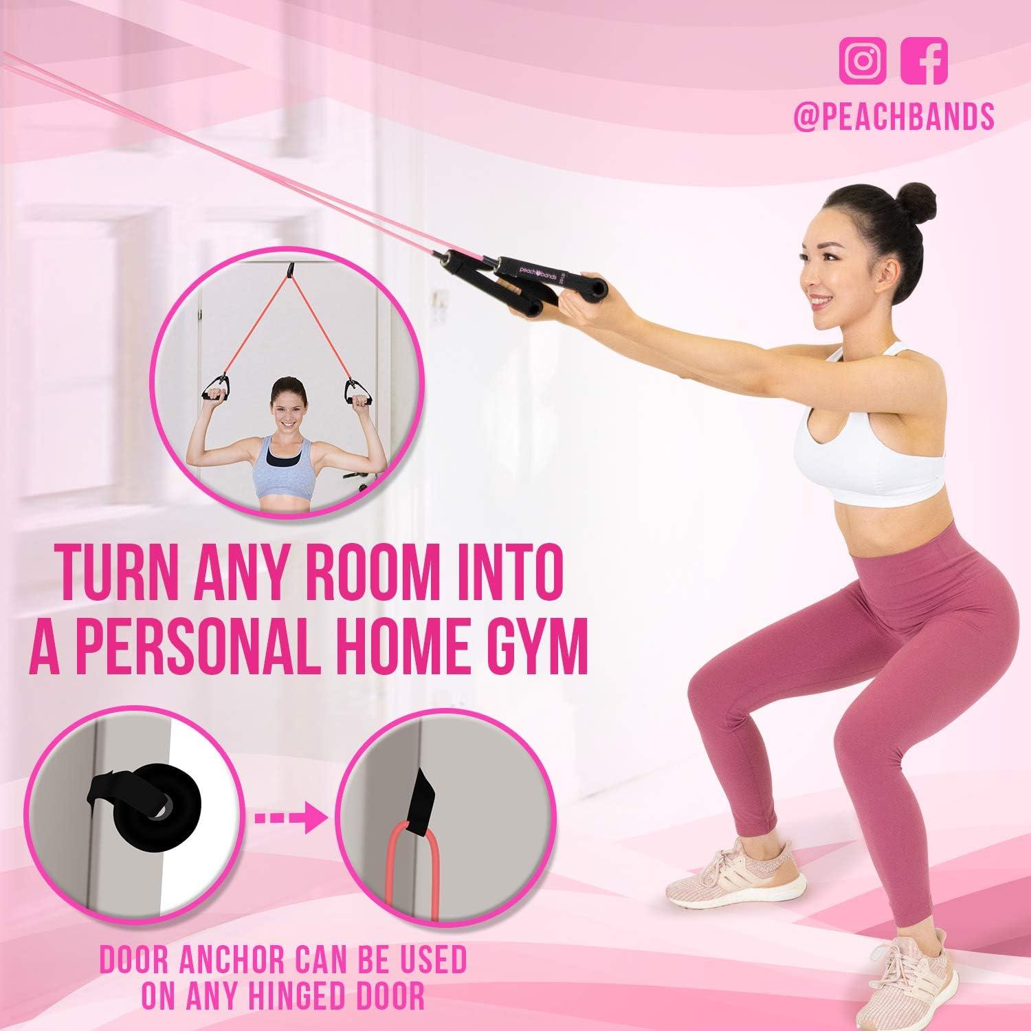 Conjunto de Bandas de Resistencia Peach - 3 Bandas + Ancla + Guía