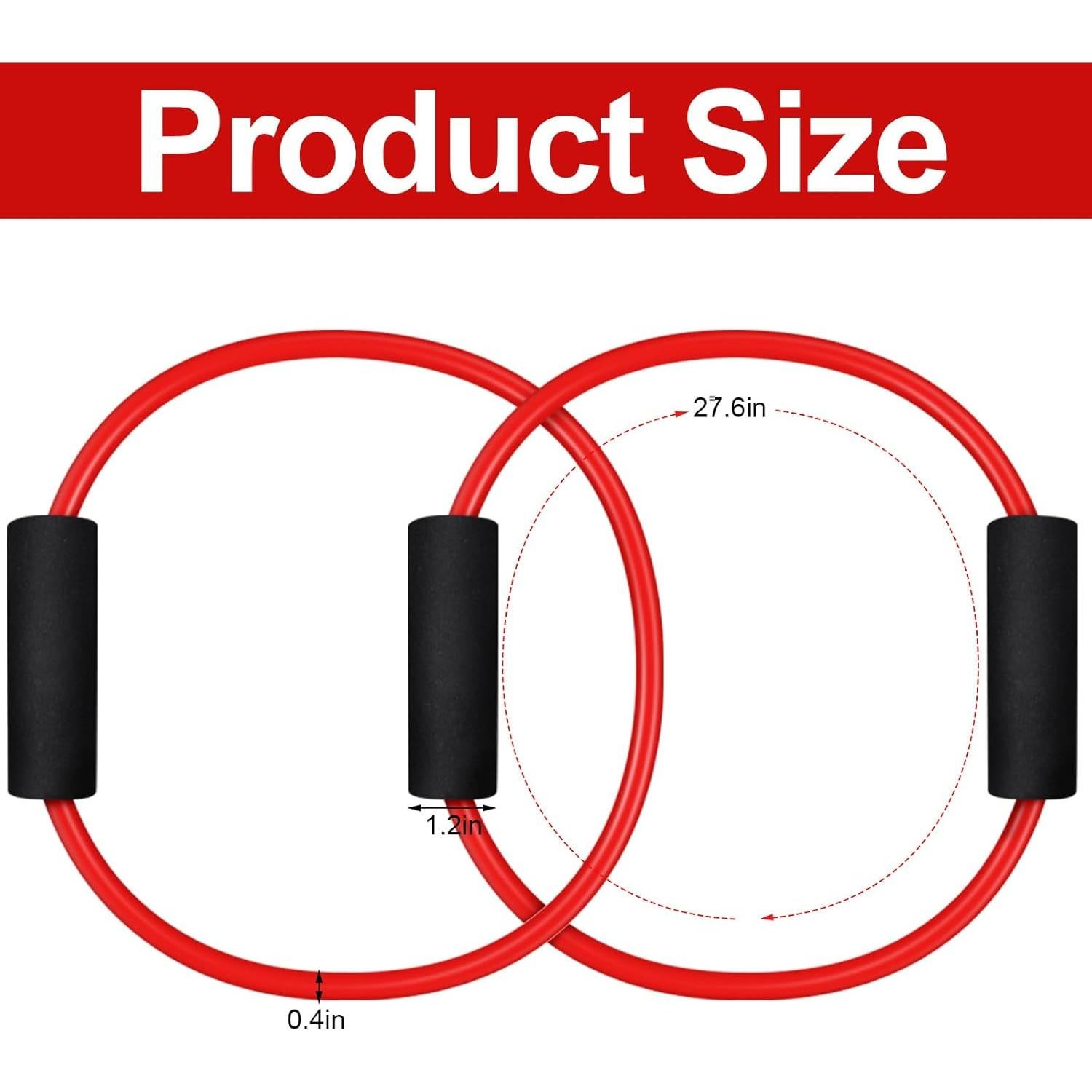 Banda de Resistencia Doble Tubo Seenelling Roja 70 cm