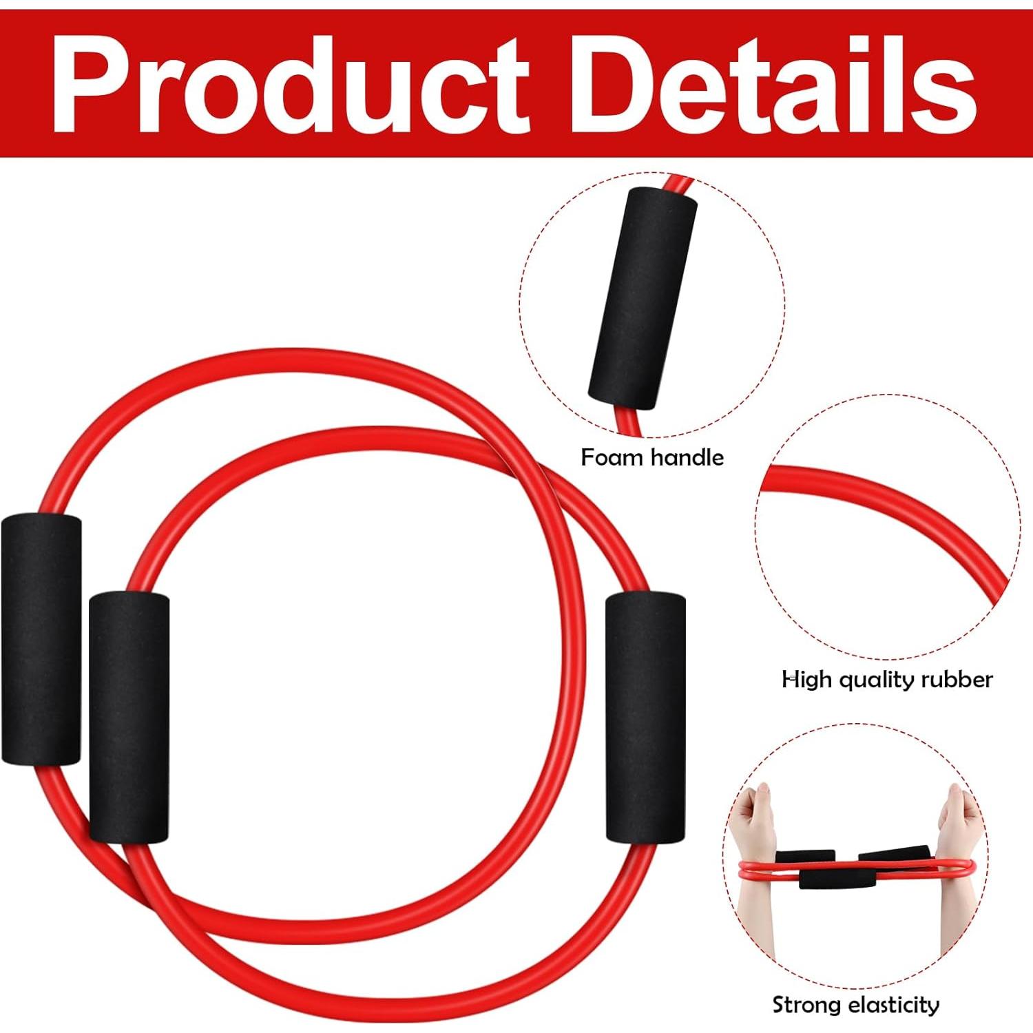 Banda de Resistencia Doble Tubo Seenelling Roja 70 cm