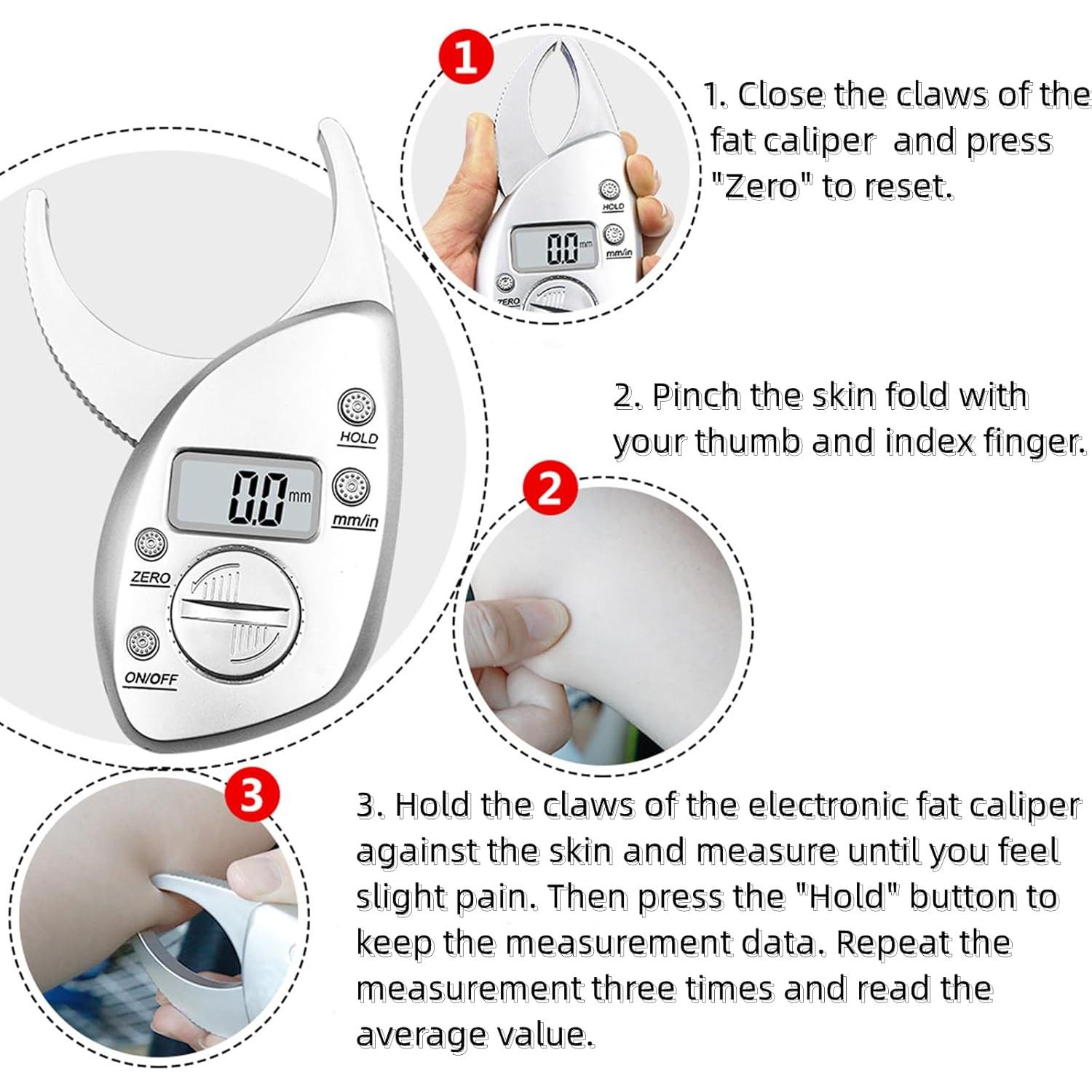 Calibrador de Grasa Corporal WihsenTech con Pantalla LCD