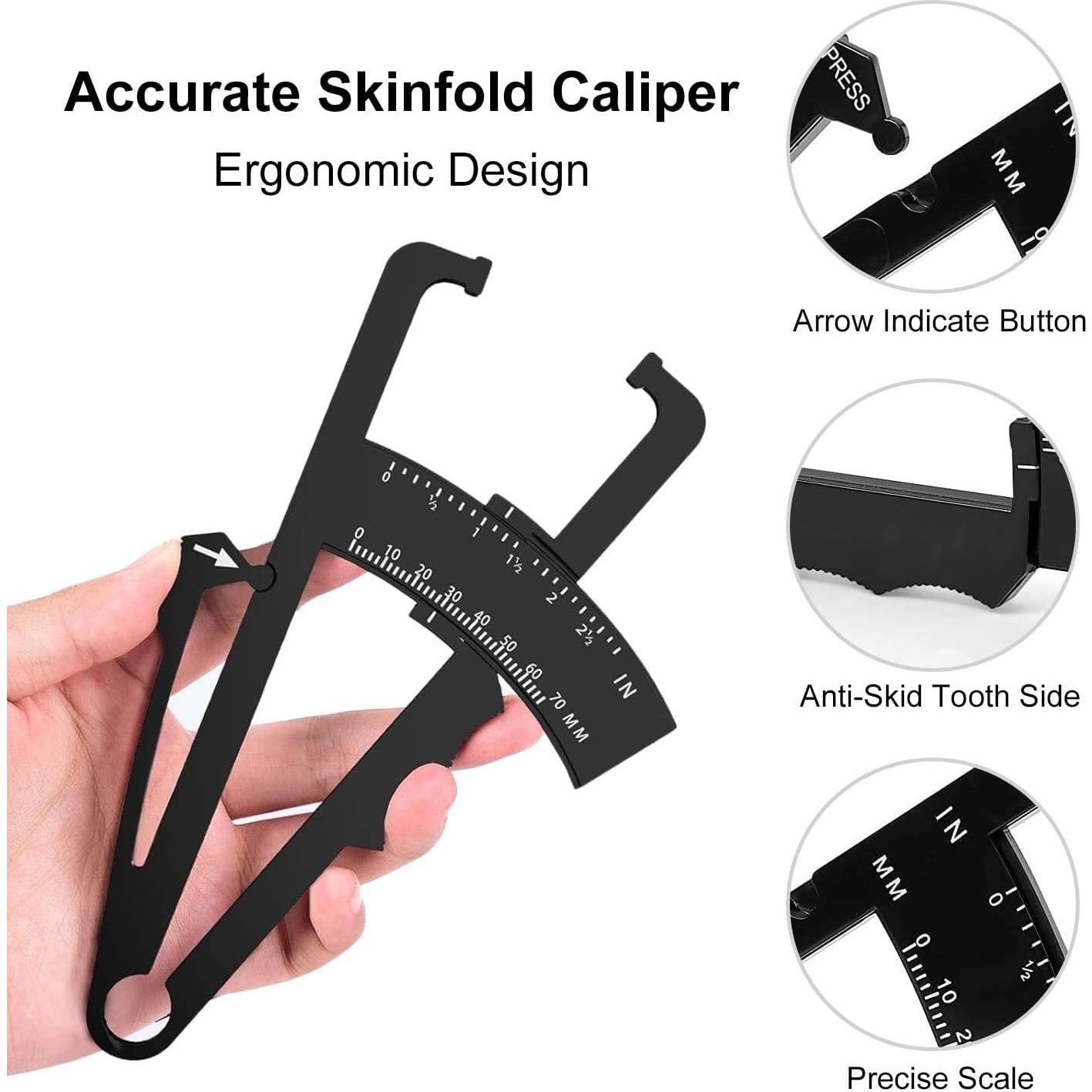 Calibrador de grasa corporal y cinta métrica 152.4 cm Qi