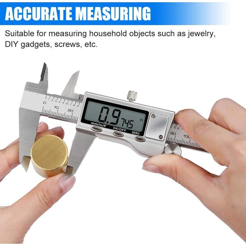 Calibrador Digital de Acero Inoxidable Jiavarry 150 mm LCD