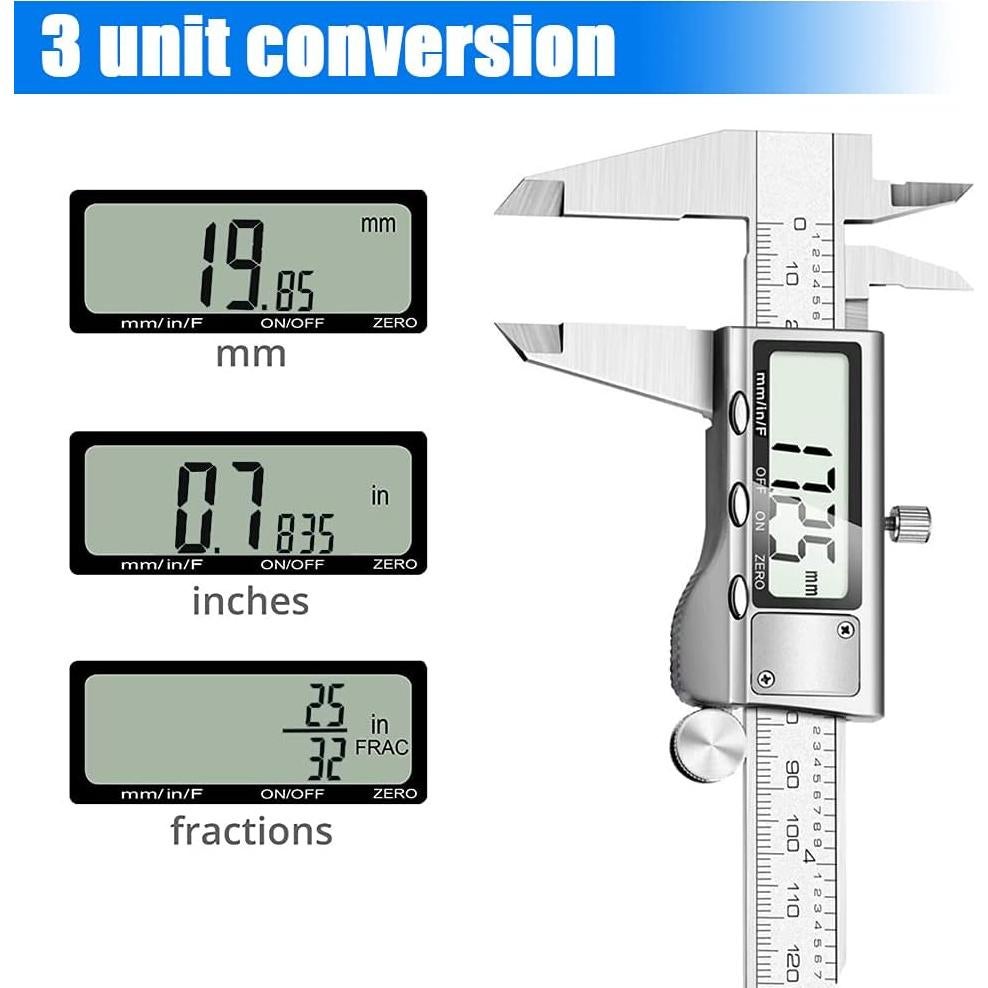 Calibrador Digital de Acero Inoxidable Jiavarry 150 mm LCD