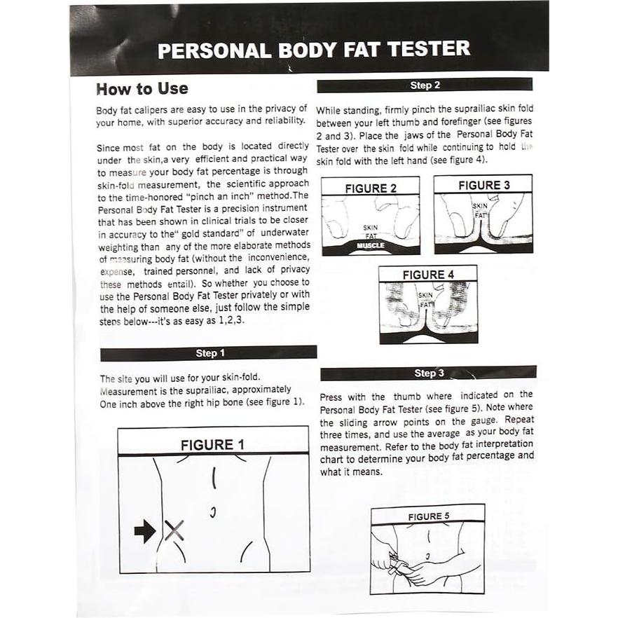 Calibrador de Grasa Corporal Dioche, Medición Precisa, Blanco