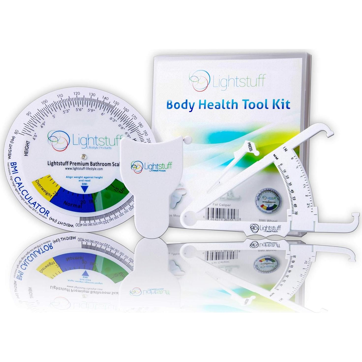 Kit de Herramientas de Salud Corporal Lightstuff - Calibrador, Cinta y IMC