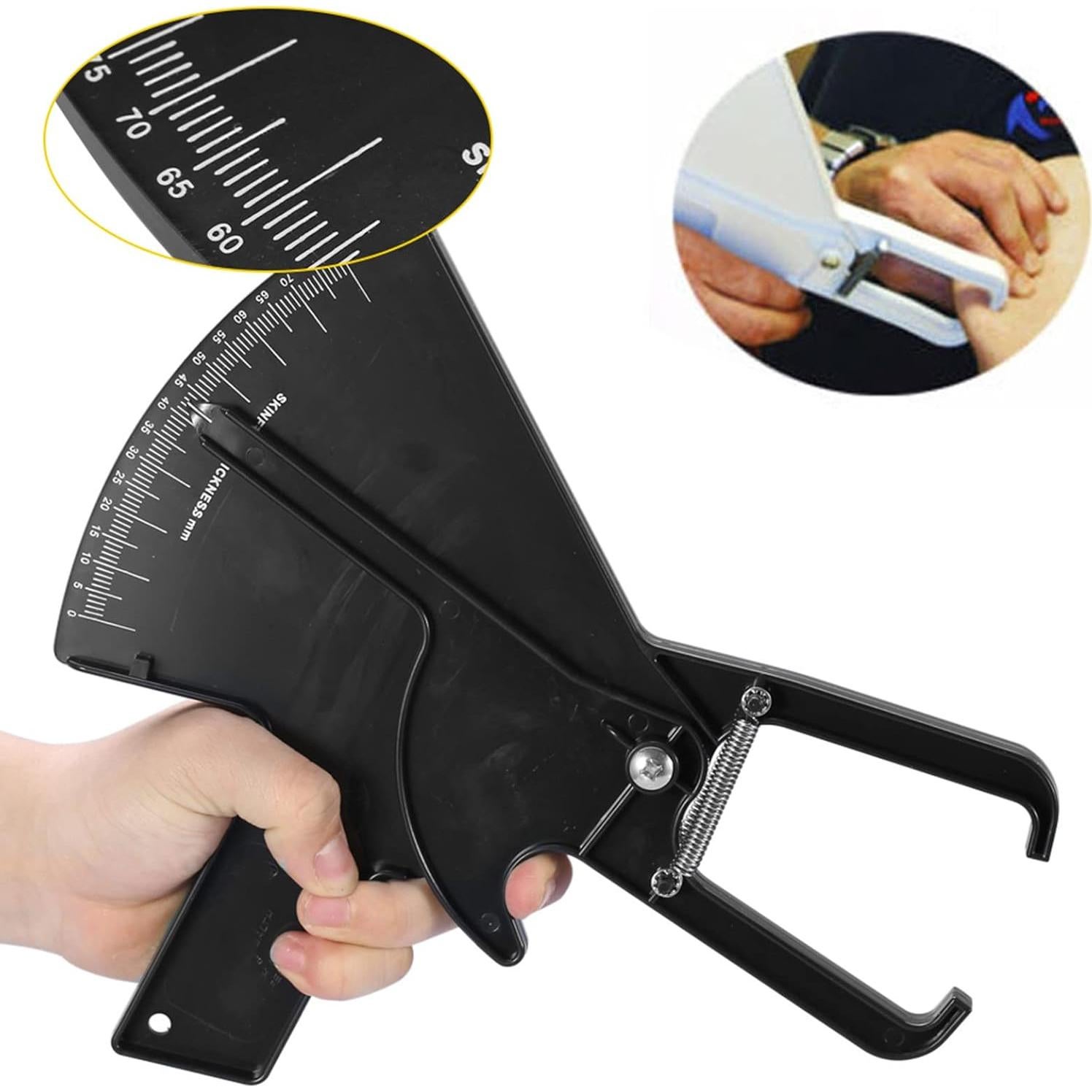 Calibrador de Grasa Corporal Yinhing 0-80mm Medidor de Pliegue