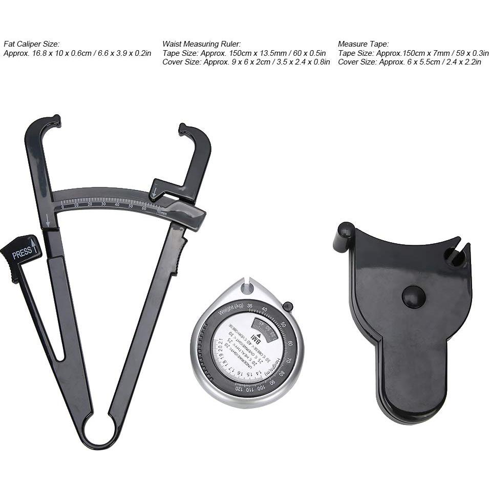 Calibrador de Grasa Corporal Pilipane + Cinta de Medir 150cm