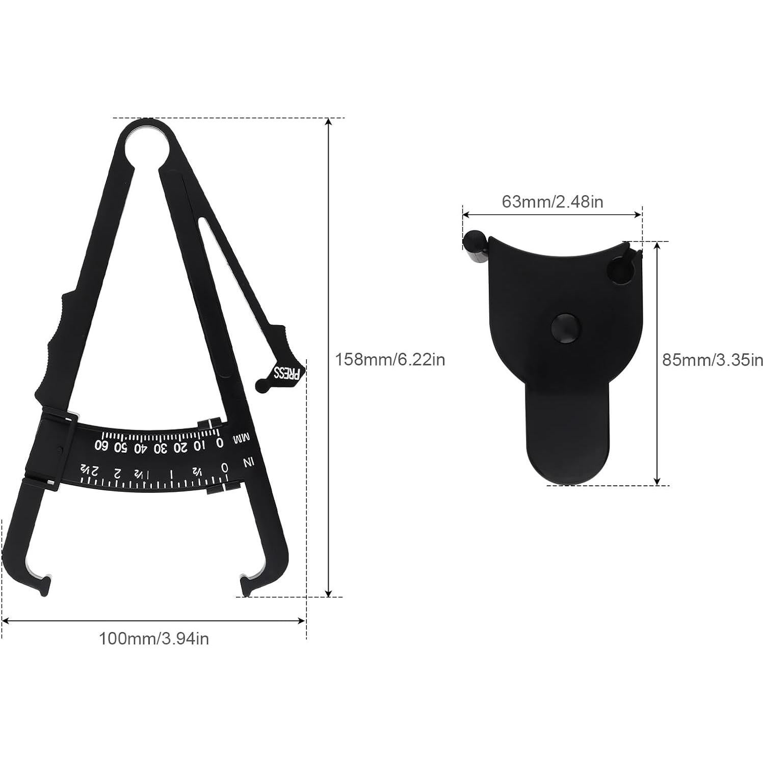 Juego de Calibrador de Grasa Corporal y Cinta Métrica 1.5m