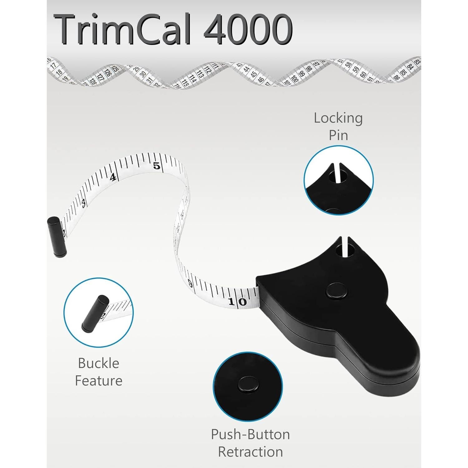 Calibrador de grasa corporal Sequoia Trimcal 4000 con cinta