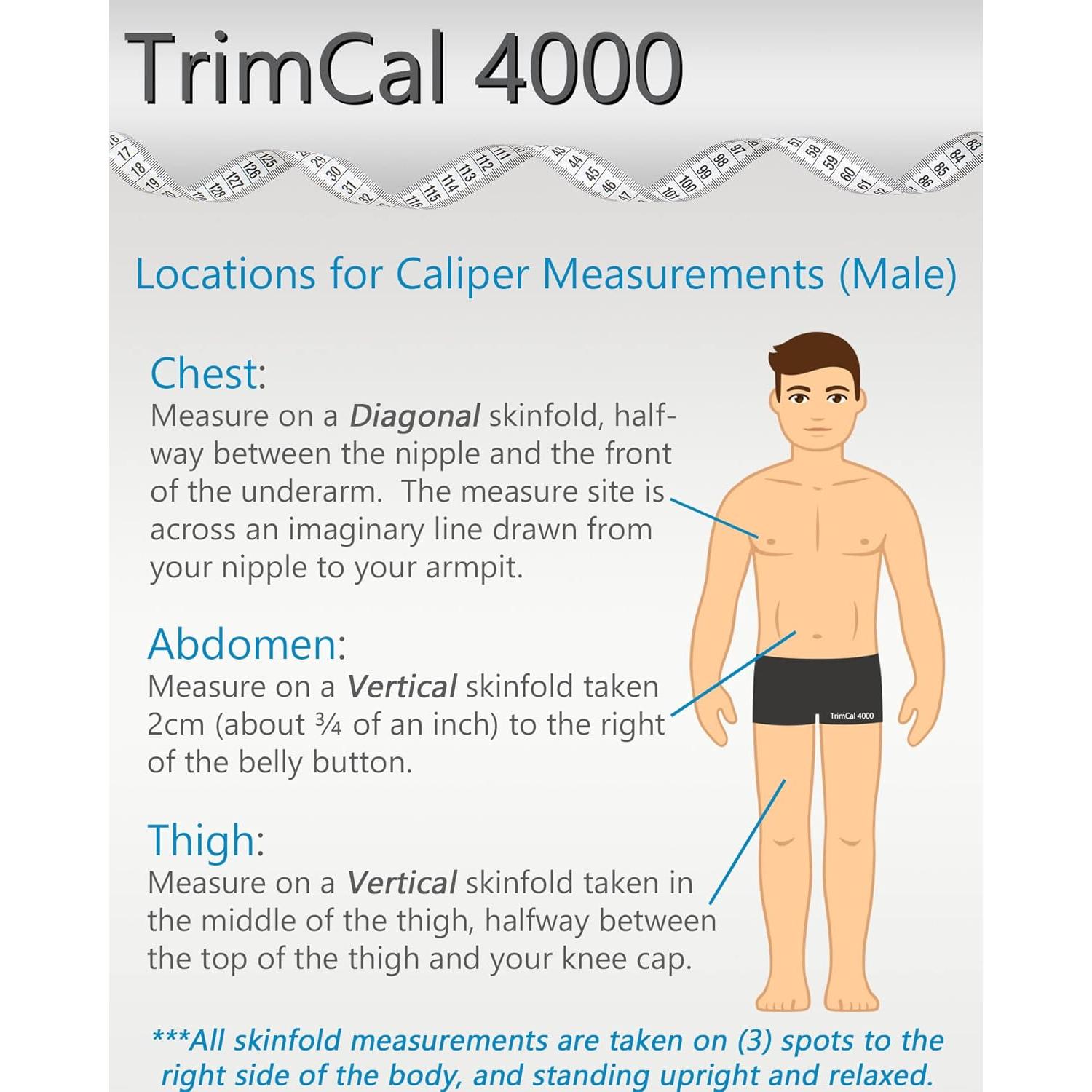 Calibrador de grasa corporal Sequoia Trimcal 4000 con cinta