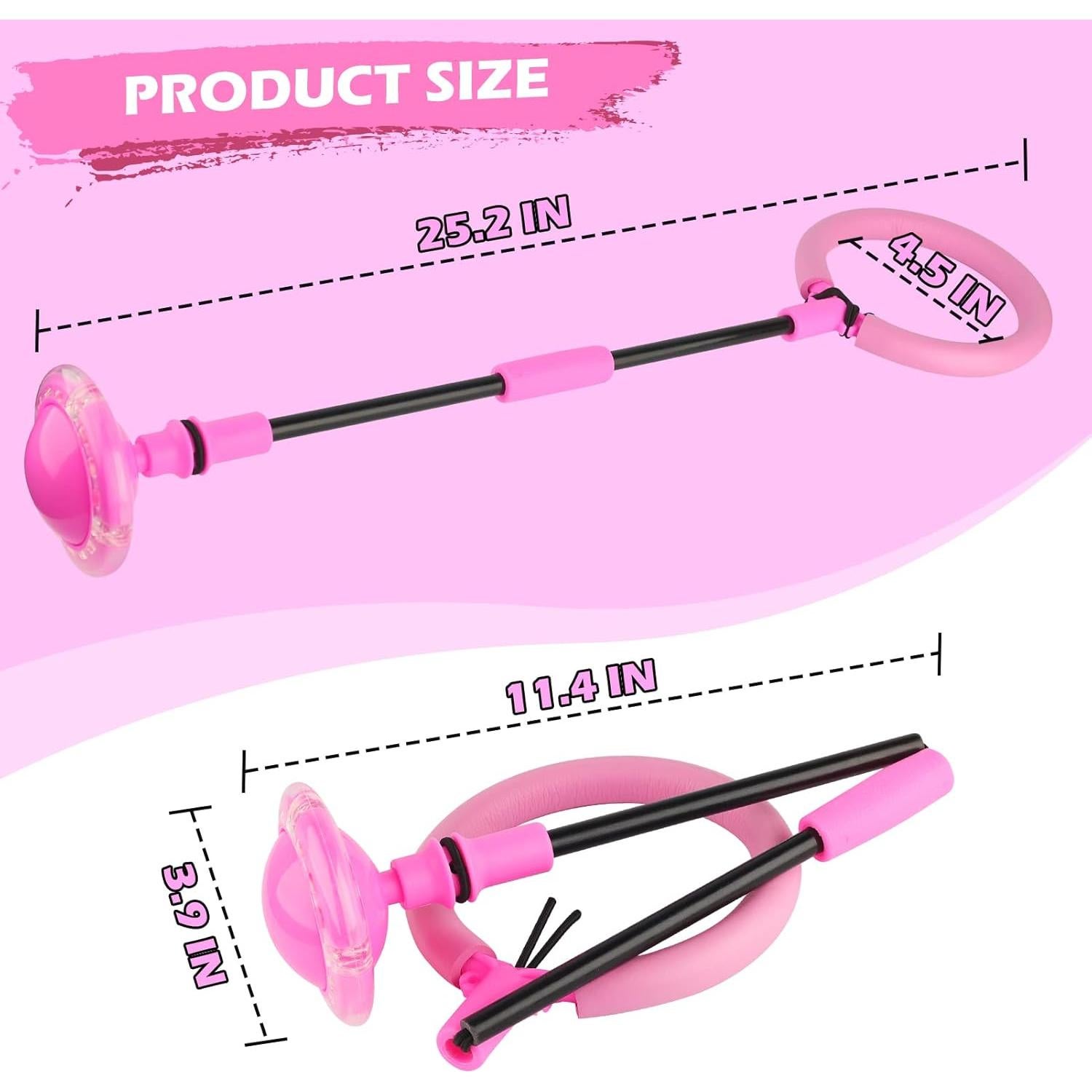 Pelota de Salto para Tobillo GleeGlow Rosa - Juguete Iluminado