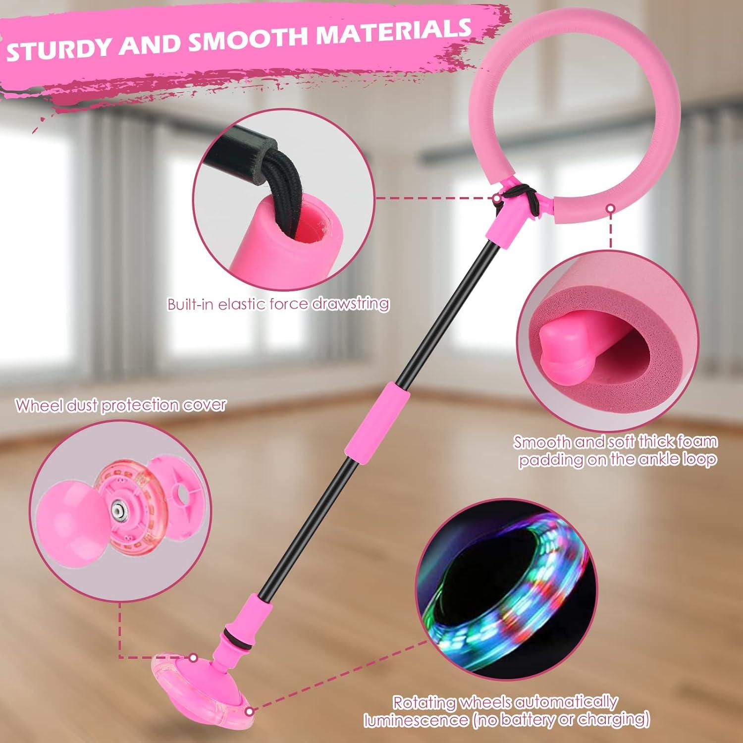 Pelota de Salto para Tobillo GleeGlow Rosa - Juguete Iluminado