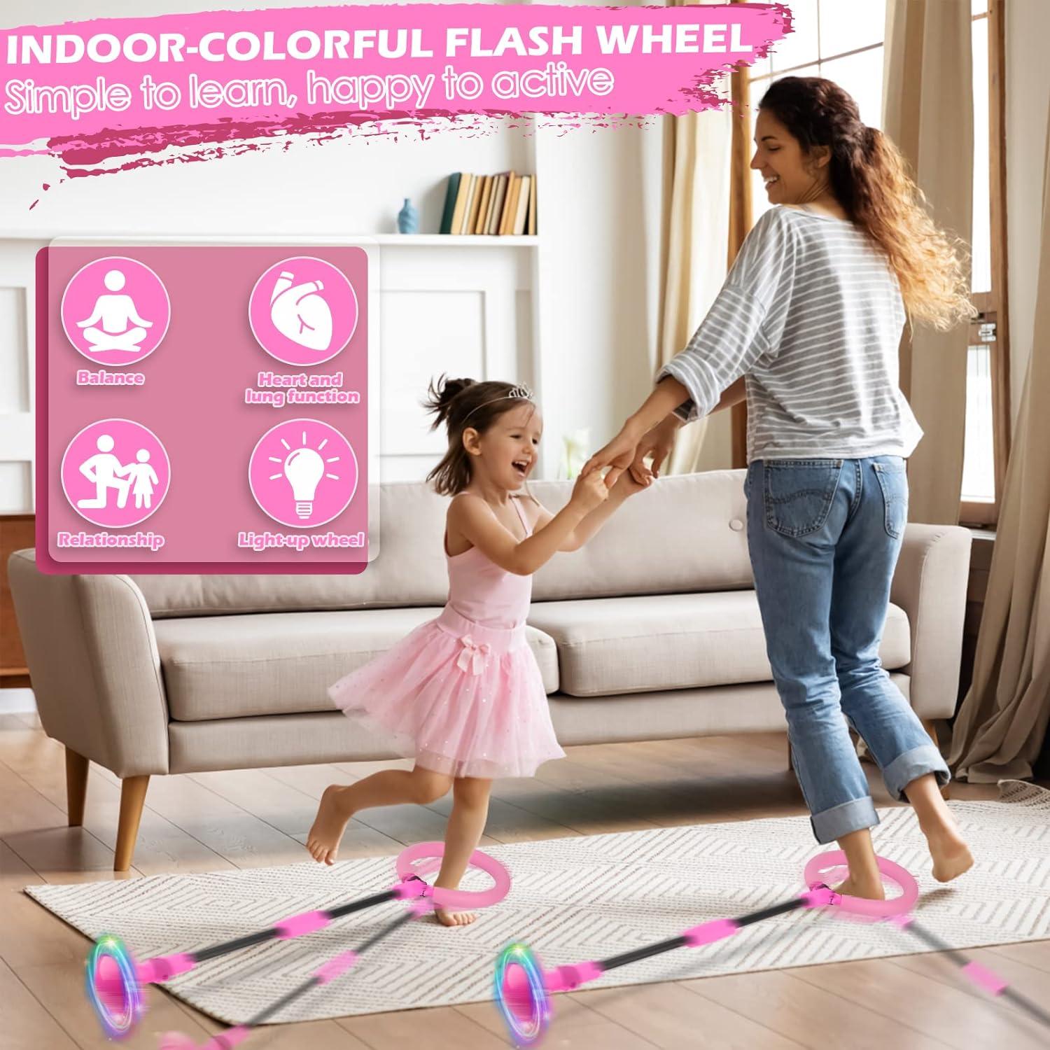 Pelota de Salto para Tobillo GleeGlow Rosa - Juguete Iluminado