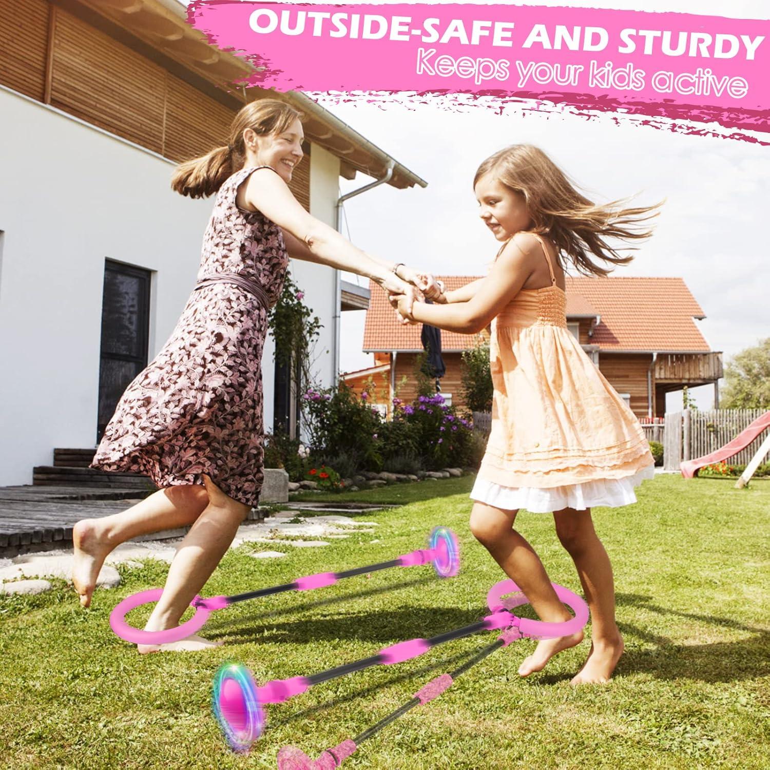 Pelota de Salto para Tobillo GleeGlow Rosa - Juguete Iluminado