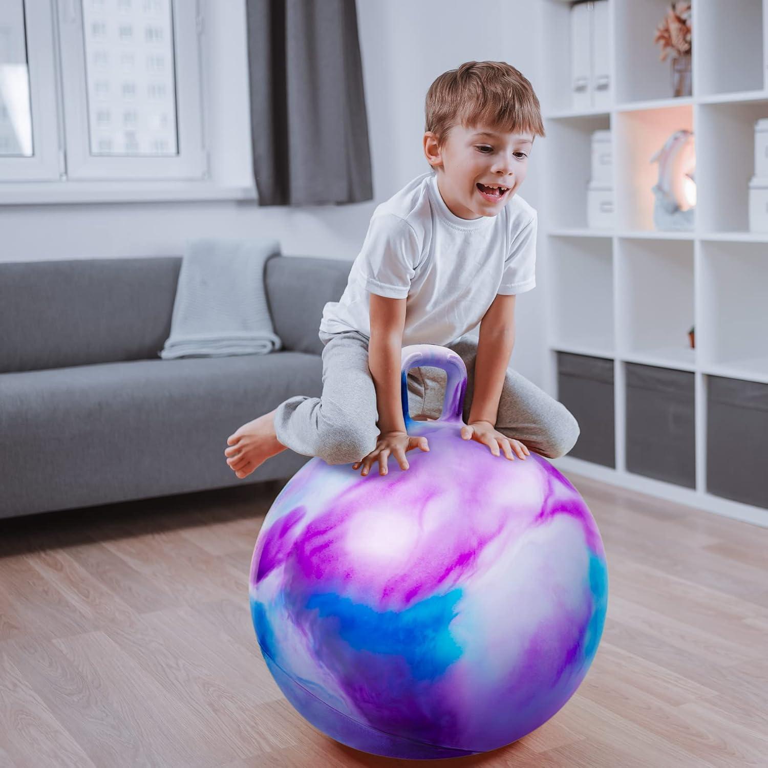 Bola Saltarina ZOOJOY 45cm con Mango para Niños 3-8 Años