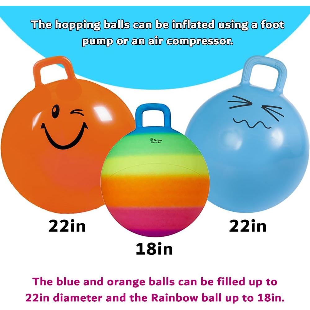 Bola Saltarina Xino Sports Naranja 56 cm para Niños y Adultos