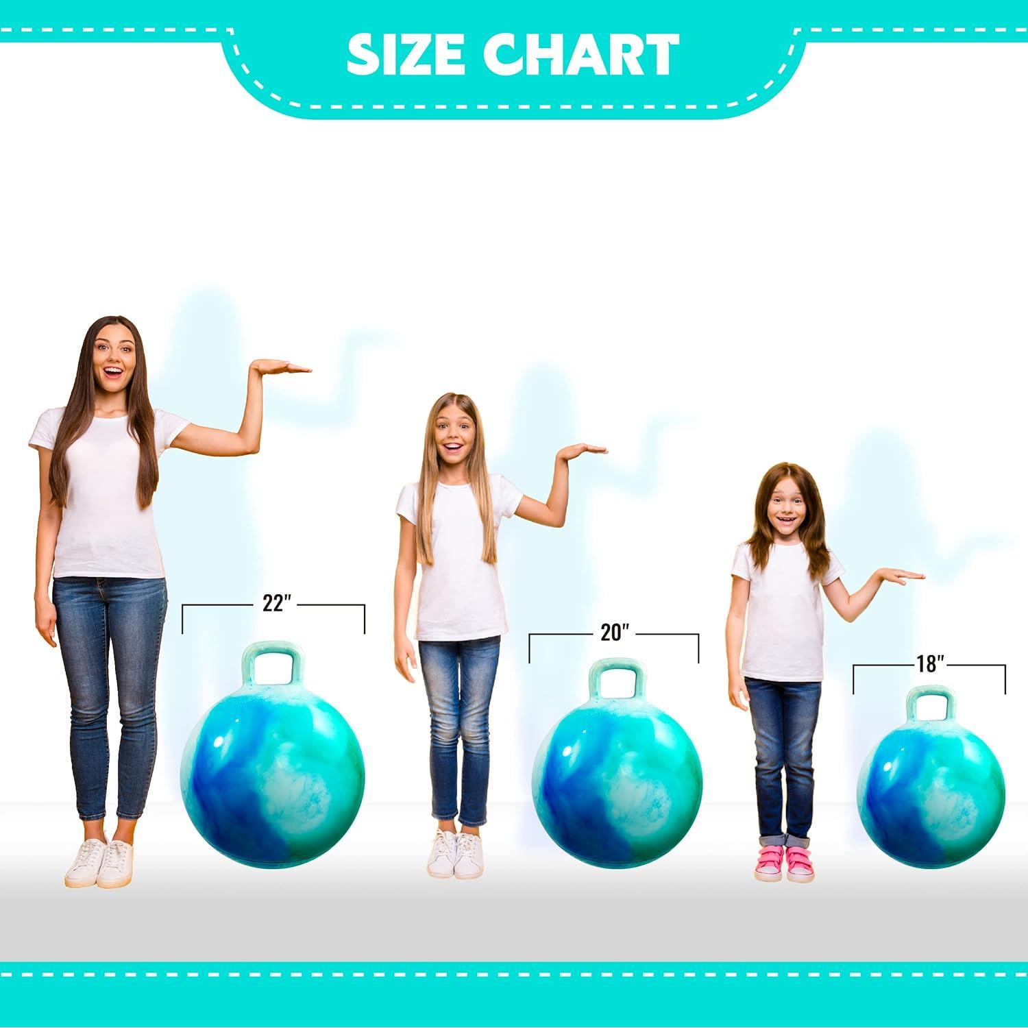 Bola Saltarina EVERICH 38 cm con Mango - Juguete Inflable para Niños