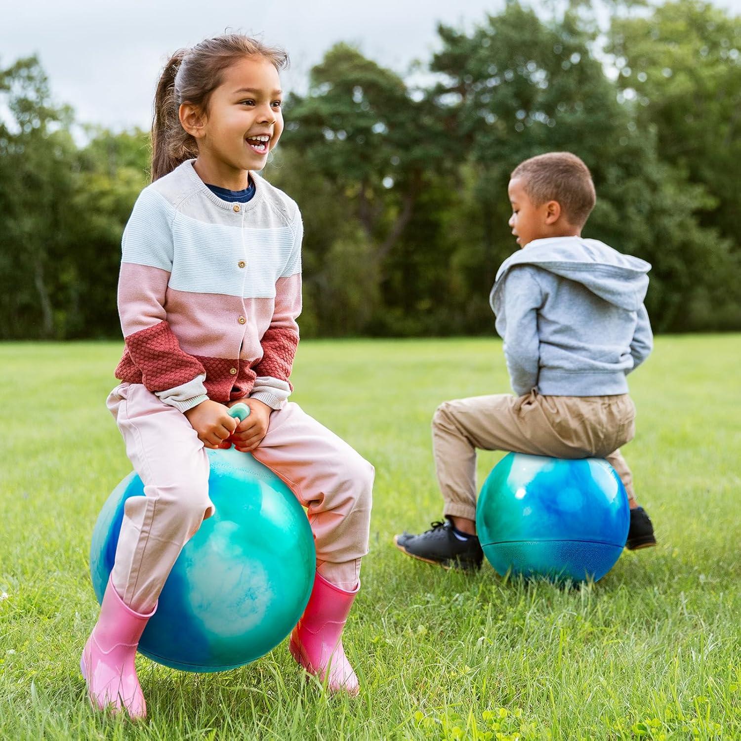 Bola Saltarina EVERICH 38 cm con Mango - Juguete Inflable para Niños
