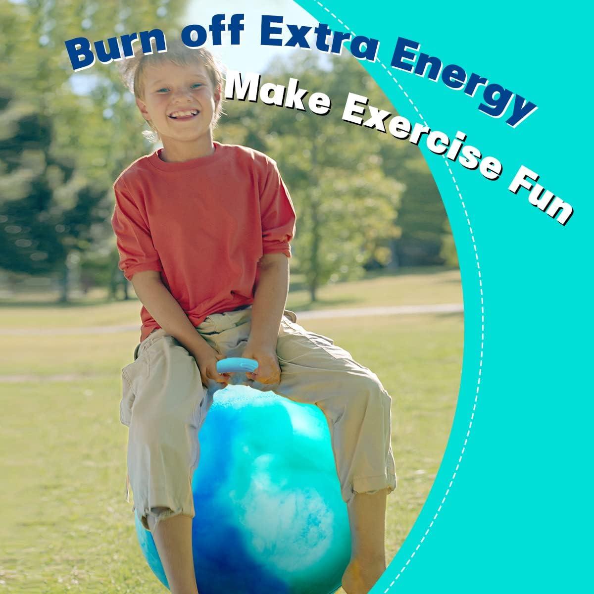 Bola Saltarina EVERICH 38 cm con Mango - Juguete Inflable para Niños