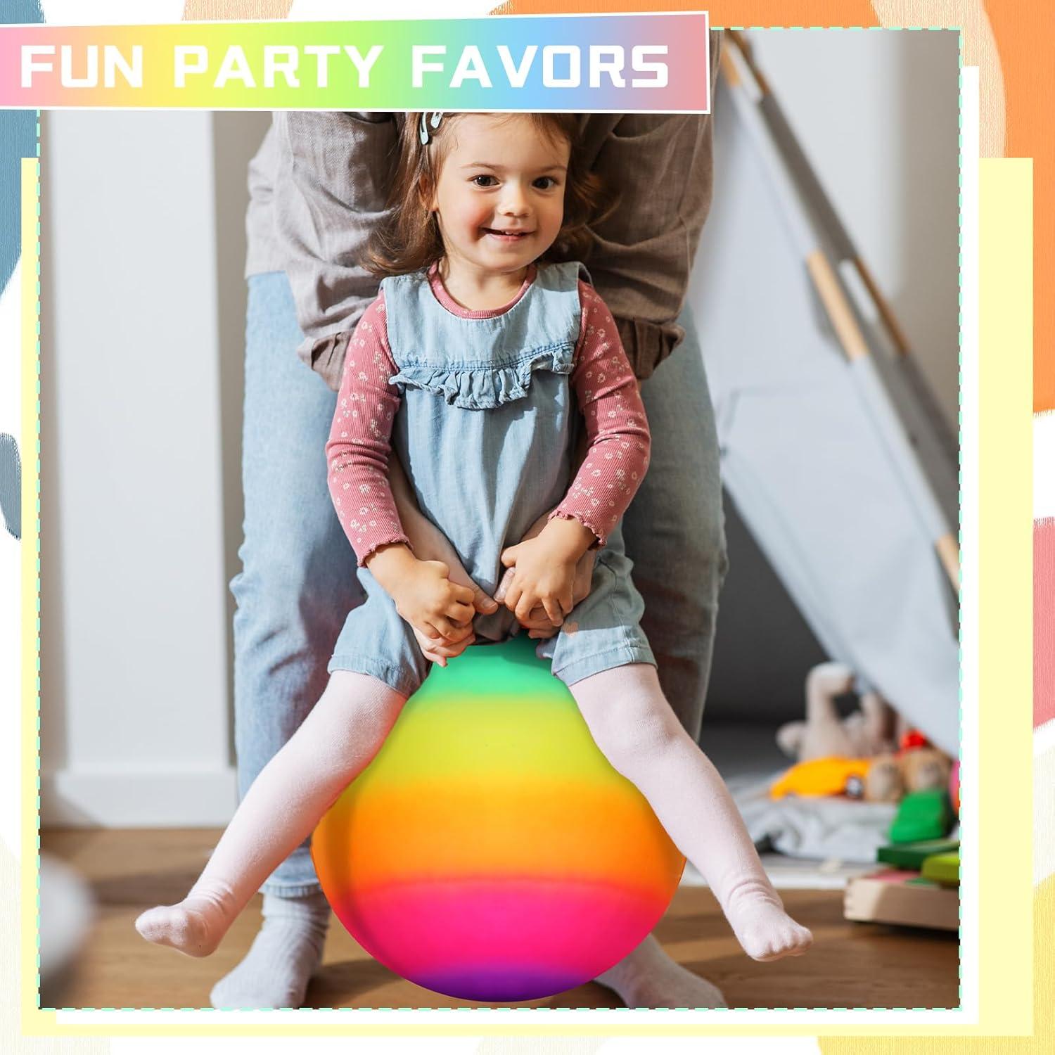 Pelotas Rebotadoras Poen 2 Pcs 45 cm Arcoíris con Bomba